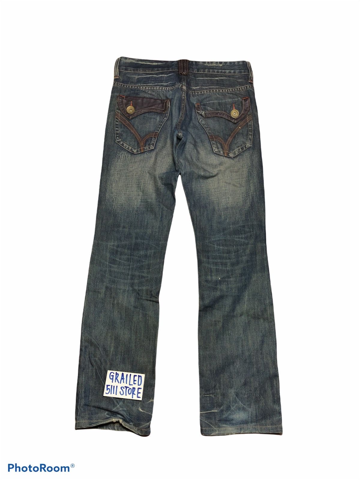 Japanese Brand BACK NUMBER RUSTY DISTRESSED DENIM Size US 30 / EU 46 - 3 Thumbnail