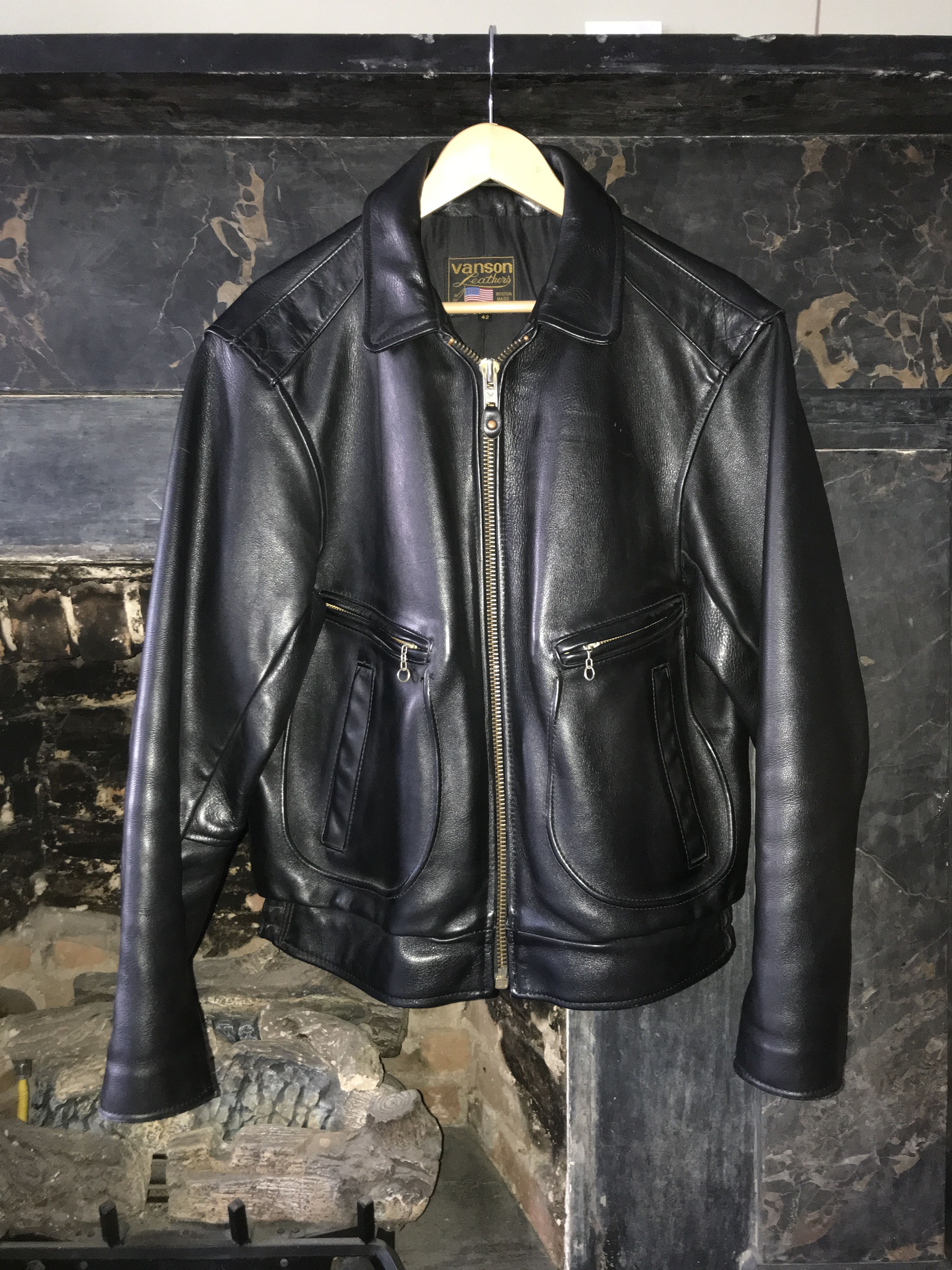 ジャケット・アウター vanson marauder leather Jacket 44 Vanson Leathers Vintage Vanson Leathers Marauder Jacket Size 42