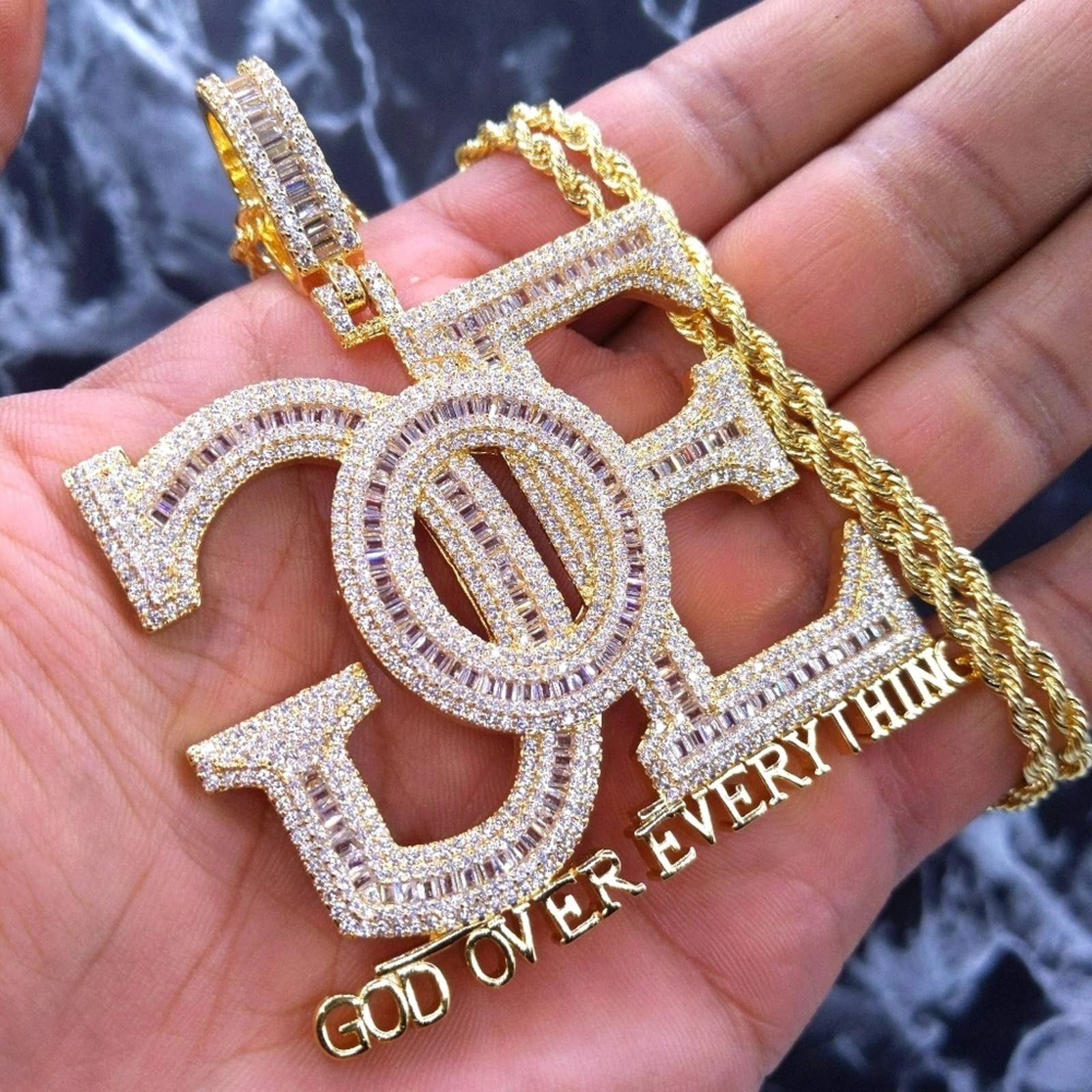 14K deals Yellow Finish God Over Everything