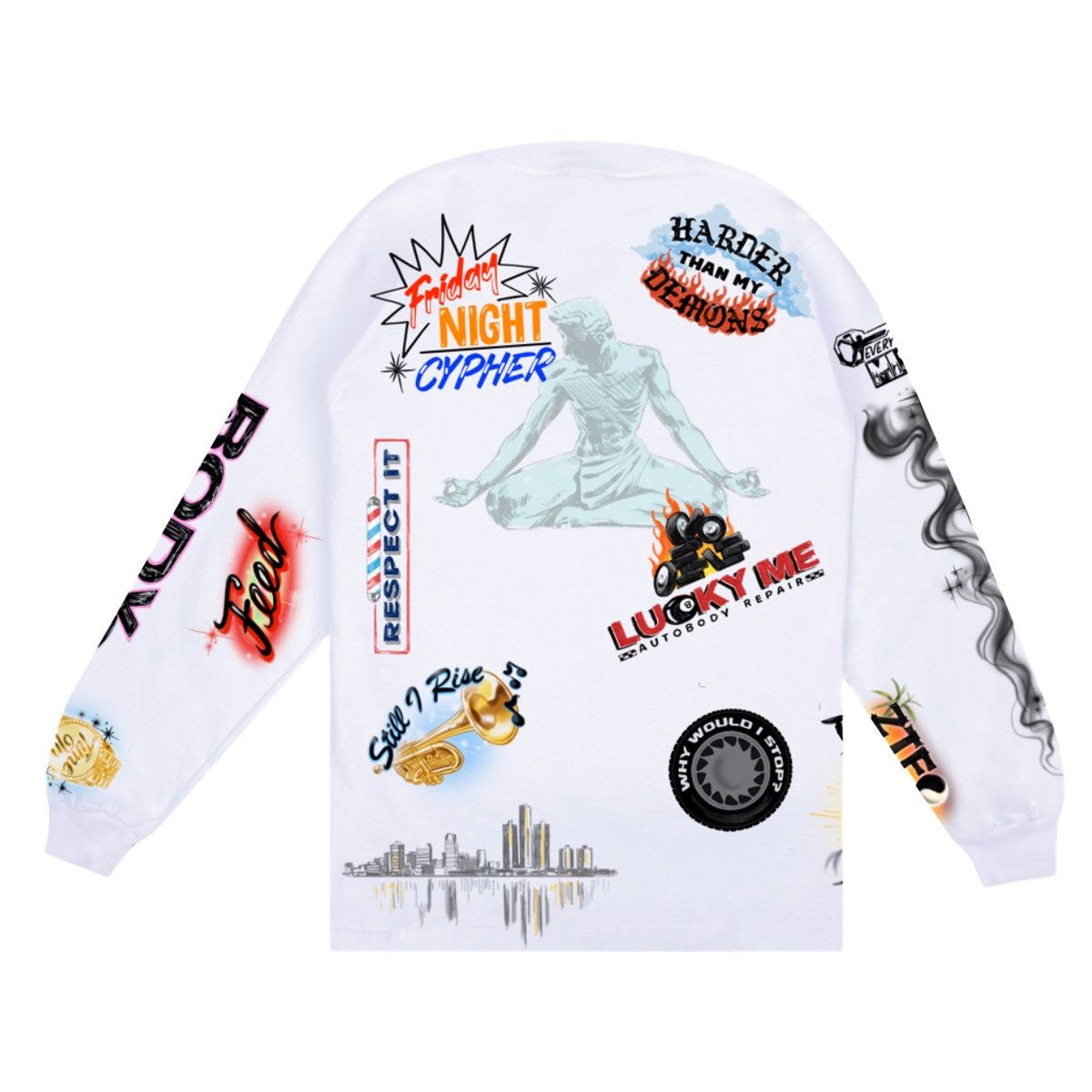 BIG SEAN shops “detroit2” Long Sleeve Graphic T-shirt