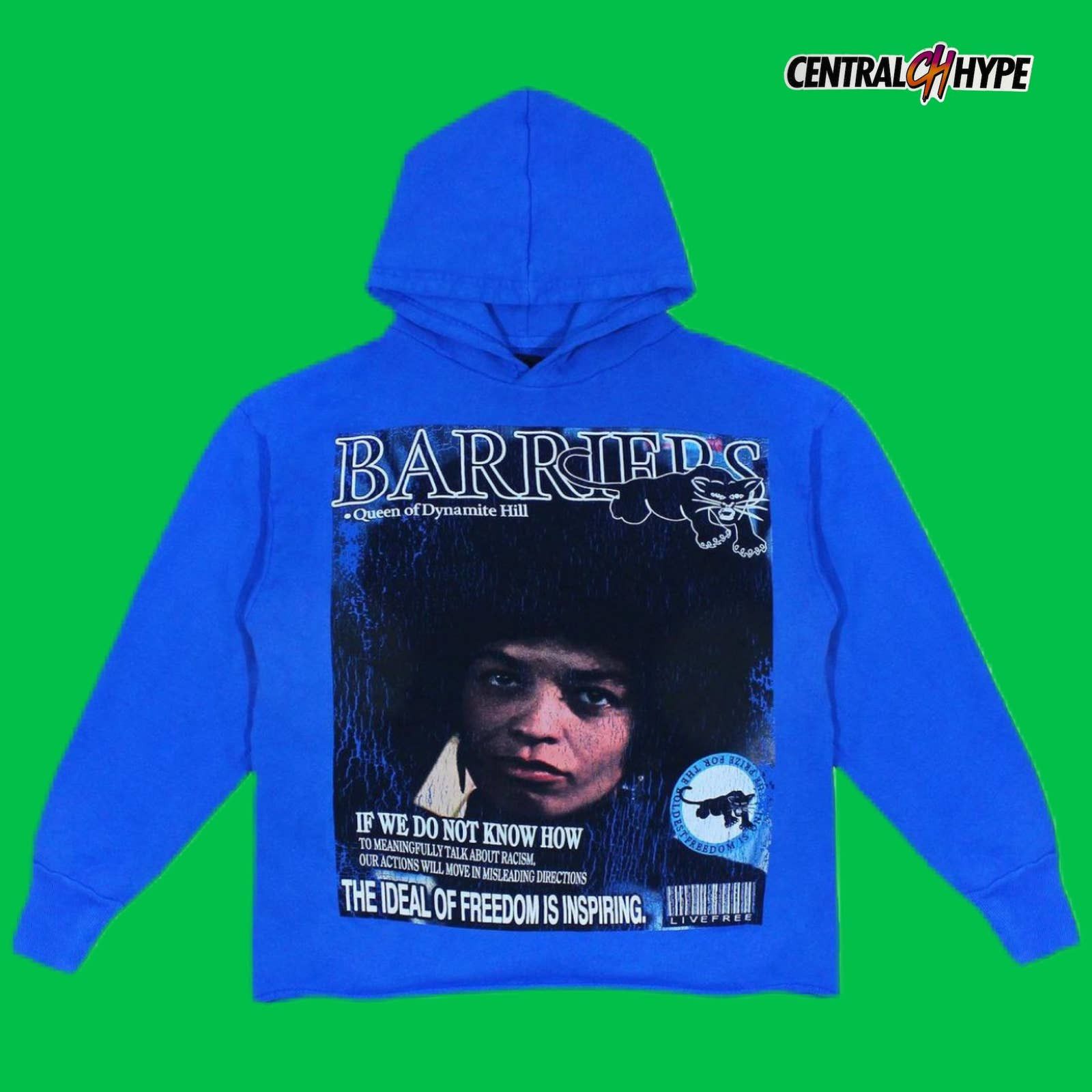 Barriers Barriers Angela Davis Royal Blue Hoodie Pullover authentic Size US M / EU 48-50 / 2 - 1 Thumbnail