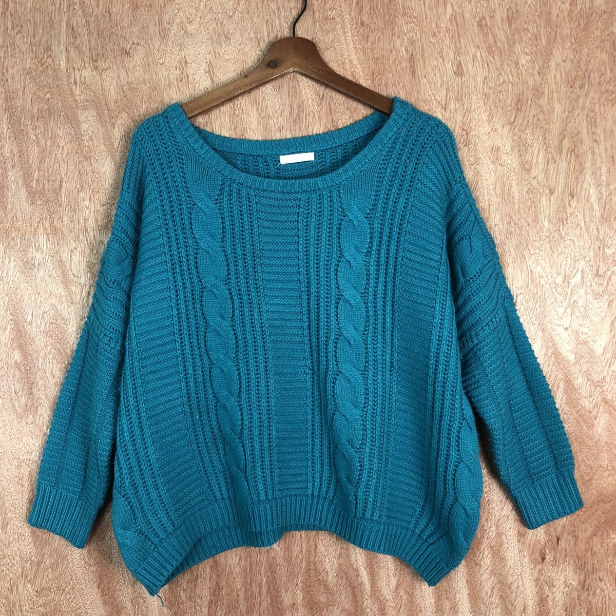 Homespun Knitwear Love & Heart Blue Shag Shaggy Knitwear #c319 Size US M / EU 48-50 / 2 - 3 Thumbnail
