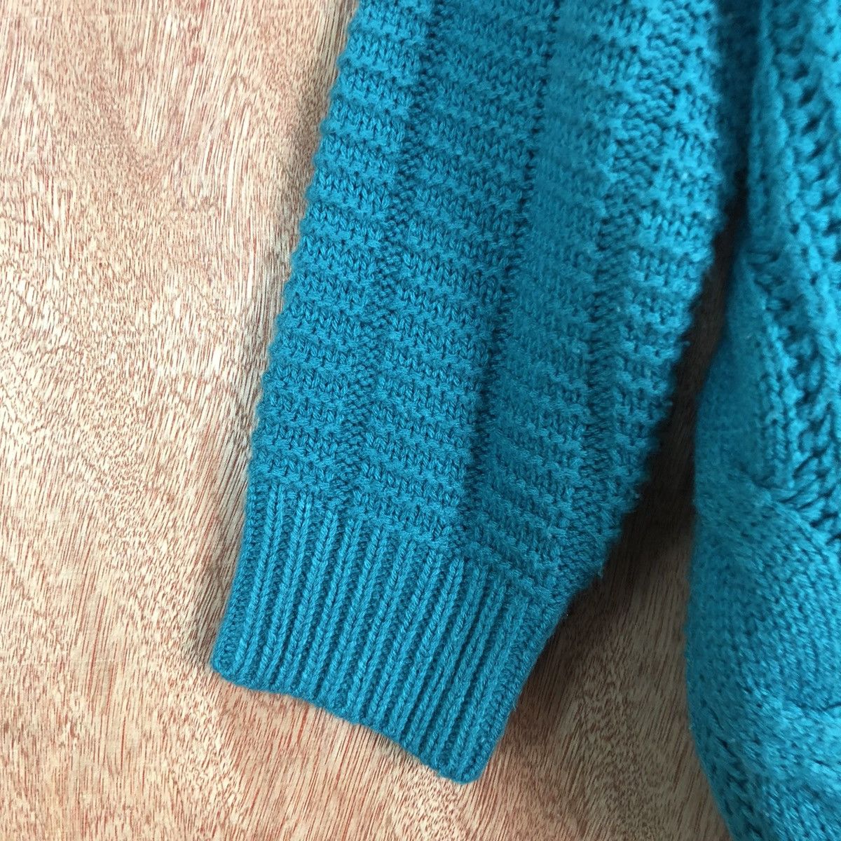 Homespun Knitwear Love & Heart Blue Shag Shaggy Knitwear #c319 Size US M / EU 48-50 / 2 - 5 Thumbnail