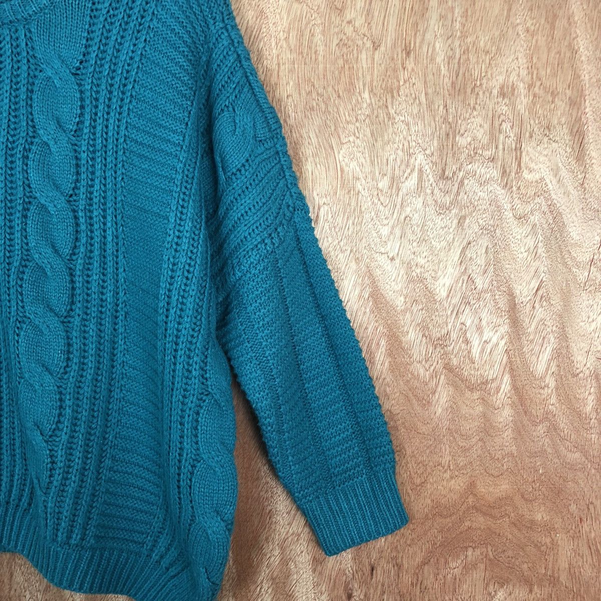 Homespun Knitwear Love & Heart Blue Shag Shaggy Knitwear #c319 Size US M / EU 48-50 / 2 - 4 Thumbnail