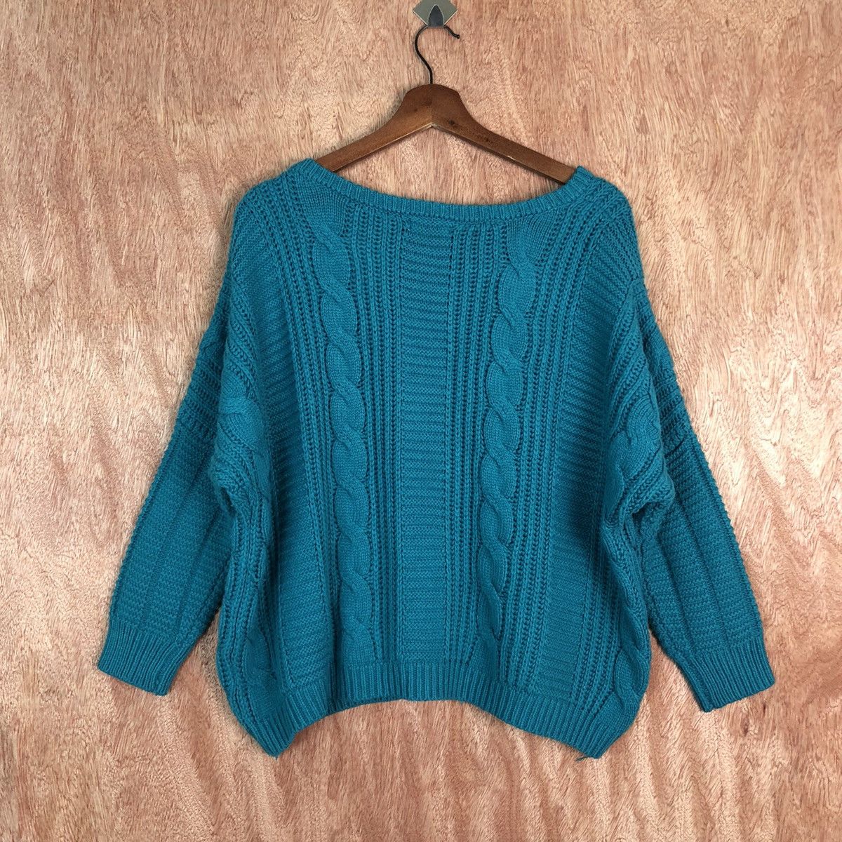Homespun Knitwear Love & Heart Blue Shag Shaggy Knitwear #c319 Size US M / EU 48-50 / 2 - 8 Thumbnail
