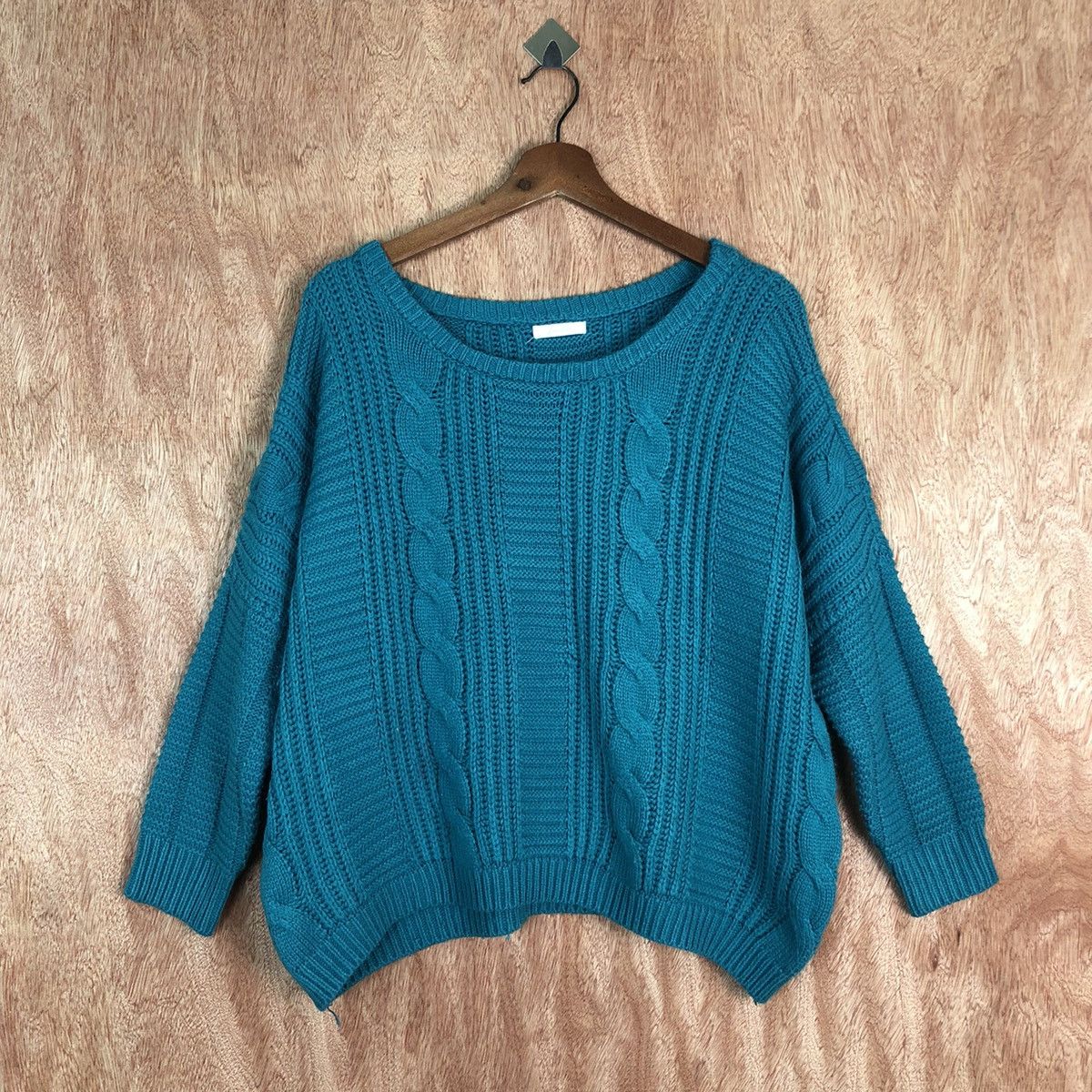 Homespun Knitwear Love & Heart Blue Shag Shaggy Knitwear #c319 Size US M / EU 48-50 / 2 - 1 Thumbnail