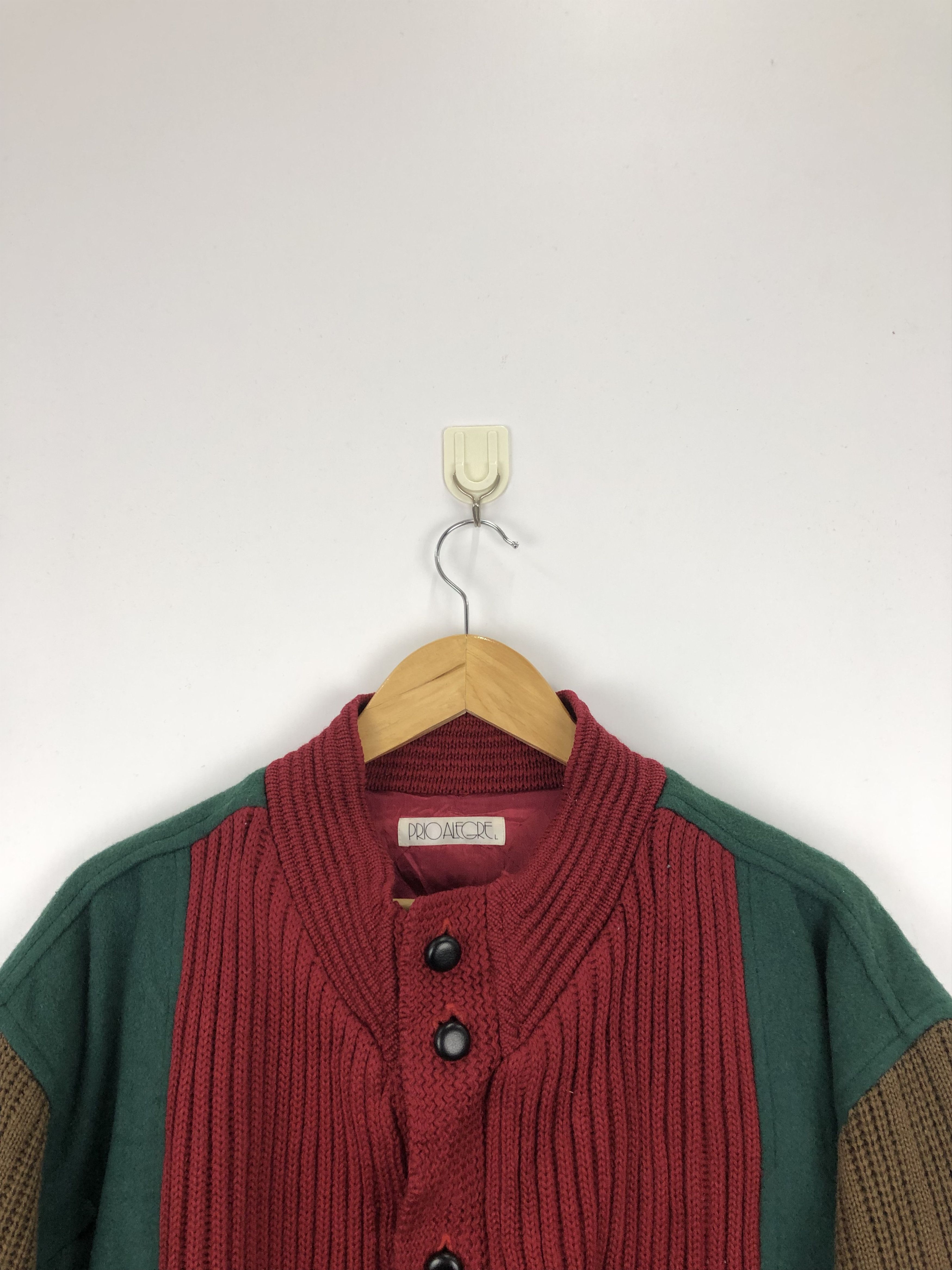 Vintage Vintage Prio Alegre Wool Knit Varsity Jacket V0386 Size US L / EU 52-54 / 3 - 2 Thumbnail