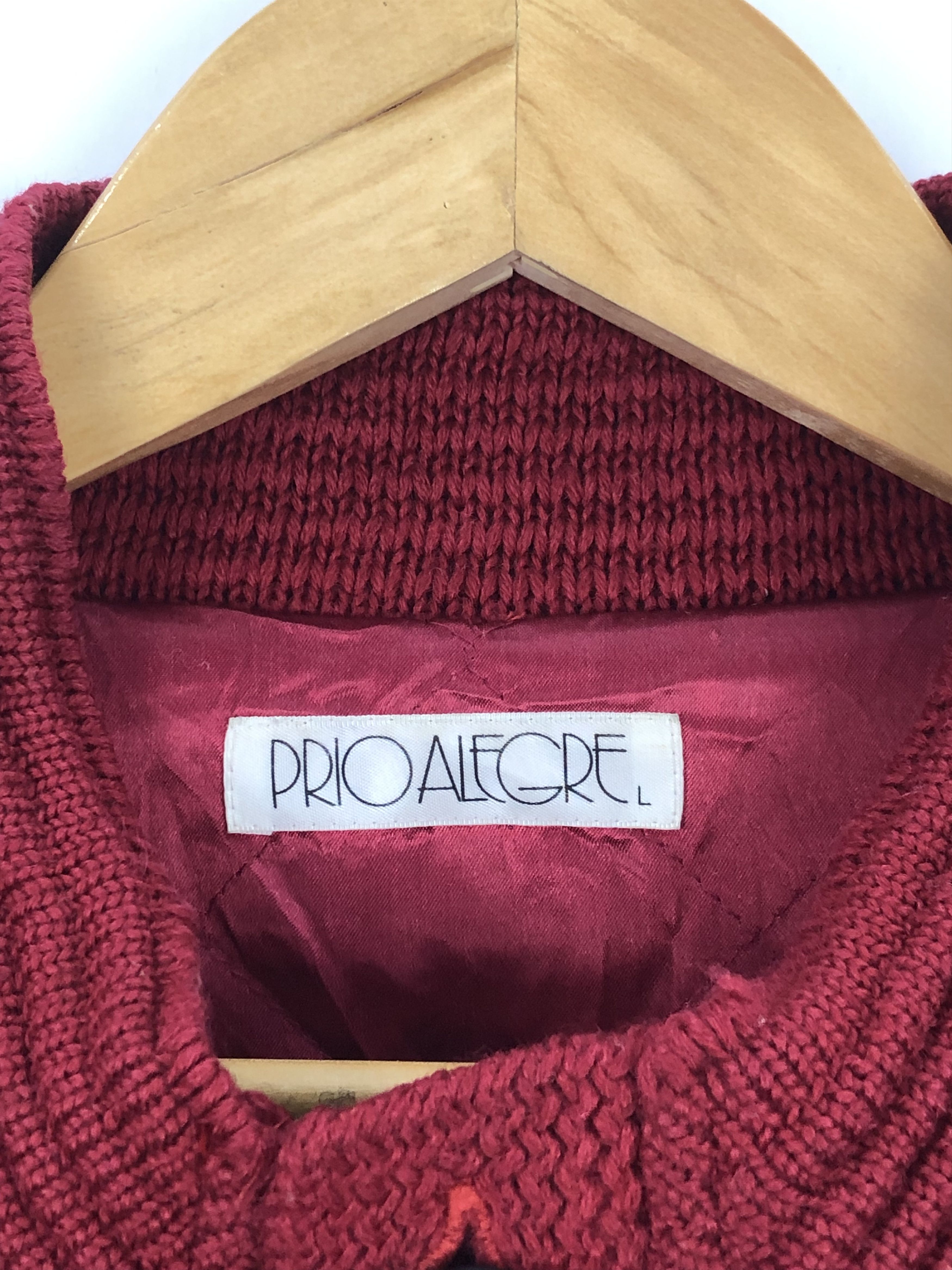 Vintage Vintage Prio Alegre Wool Knit Varsity Jacket V0386 Size US L / EU 52-54 / 3 - 5 Thumbnail