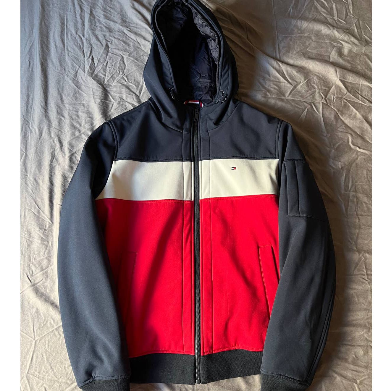 Tommy Hilfiger Soft-Shell Hooded Bomber Jacket