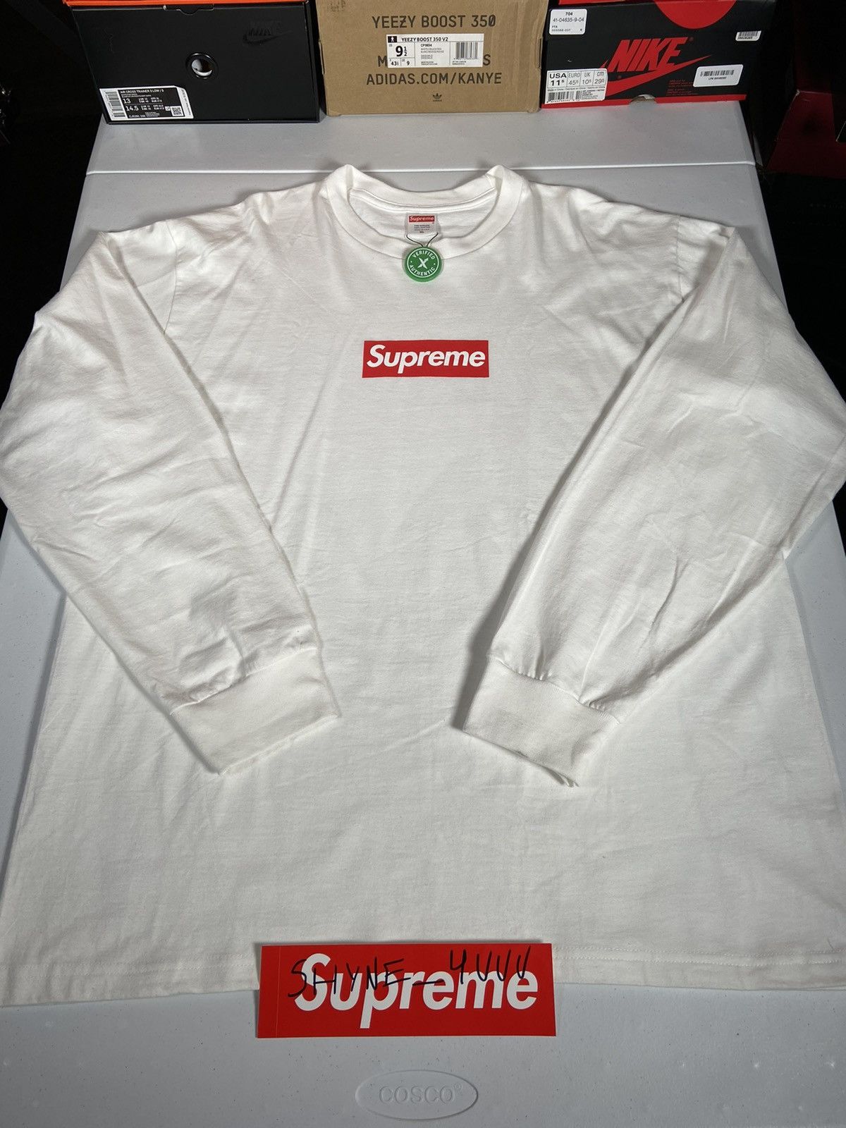 Supreme Supreme Box Logo L/S Tee White-Size XL | Grailed