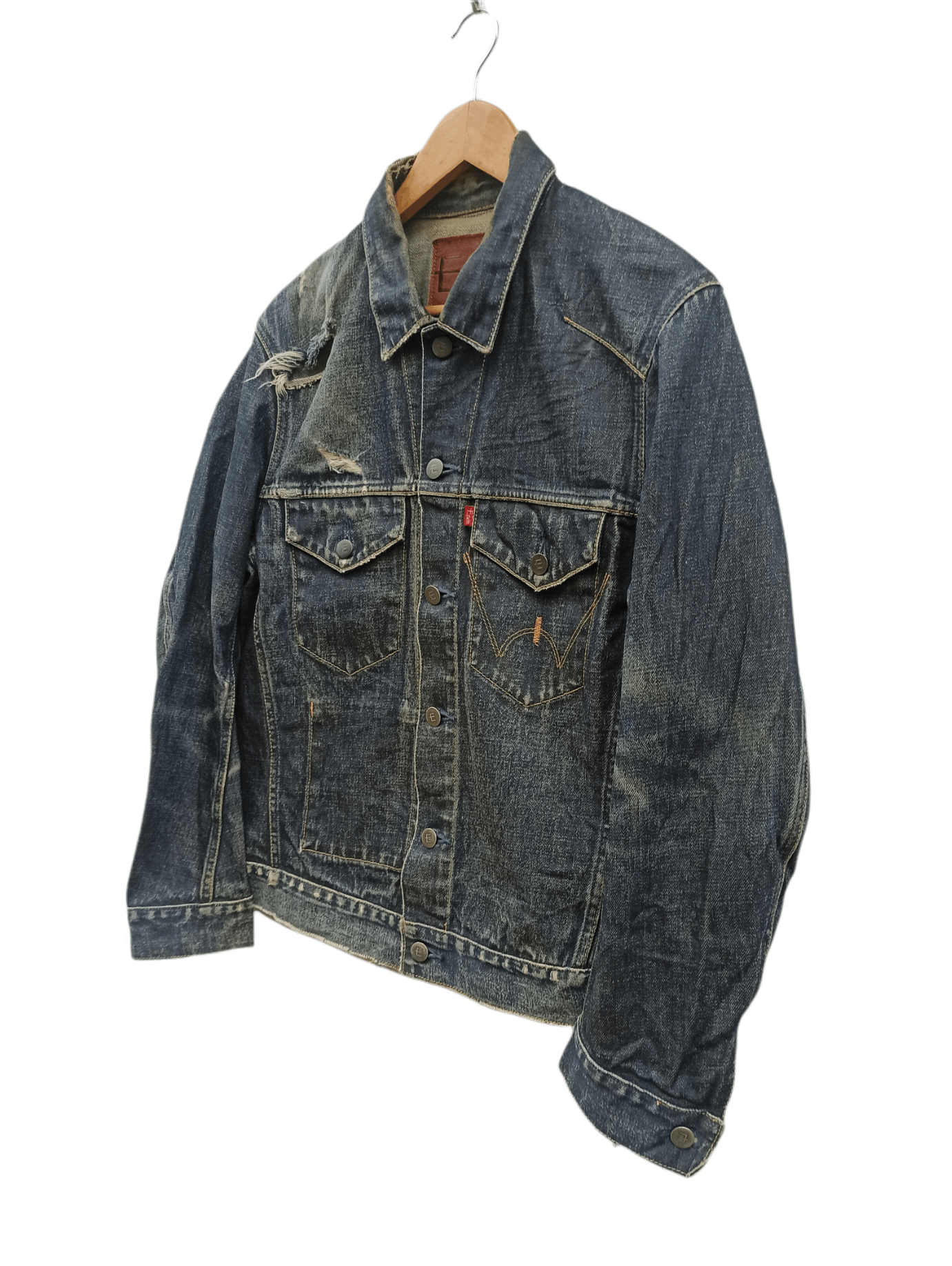 Edwin × Japanese Brand Edwin function Distressed Denim Jacket Size US L / EU 52-54 / 3 - 2 Thumbnail