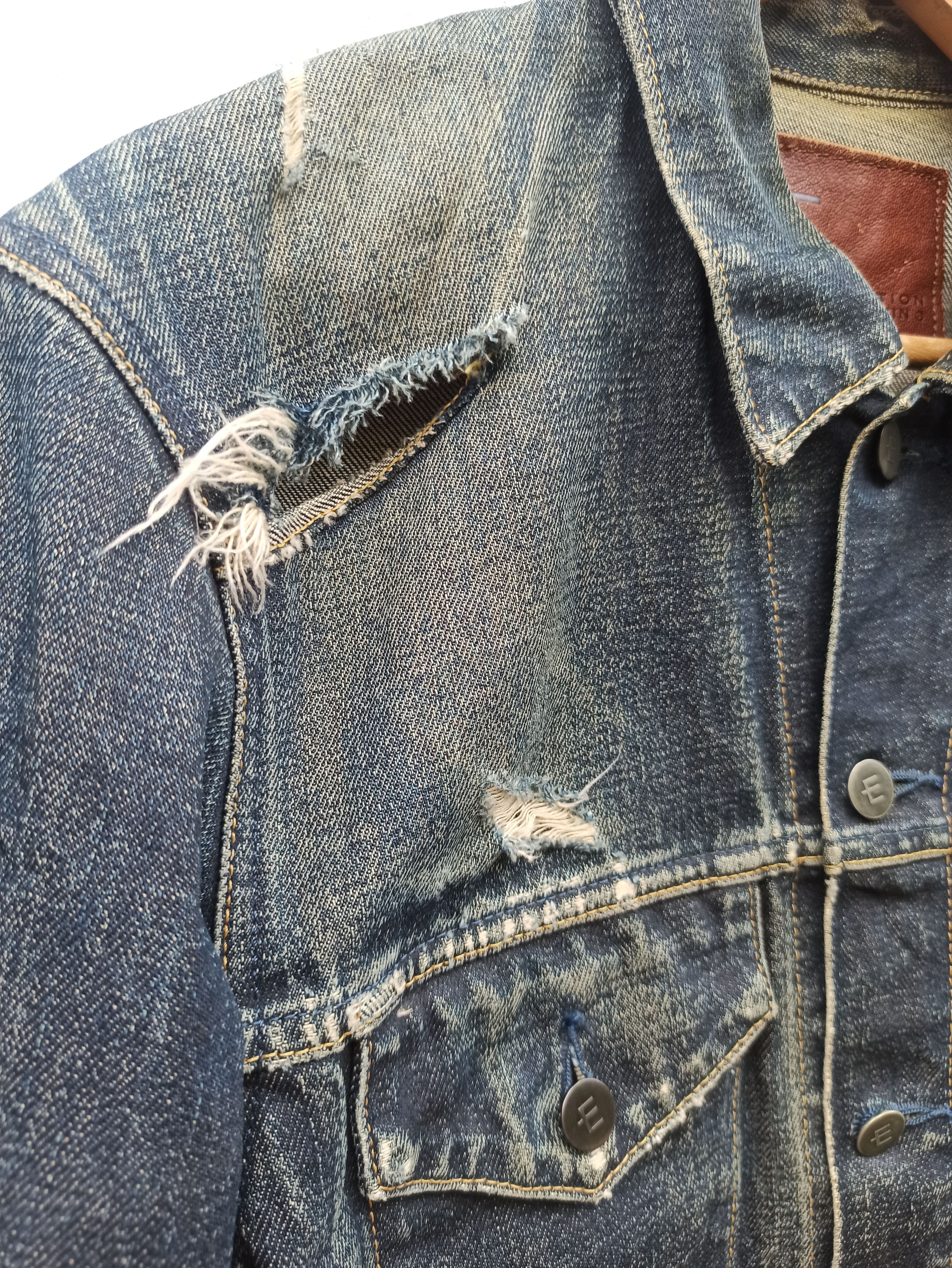 Edwin × Japanese Brand Edwin function Distressed Denim Jacket Size US L / EU 52-54 / 3 - 5 Thumbnail