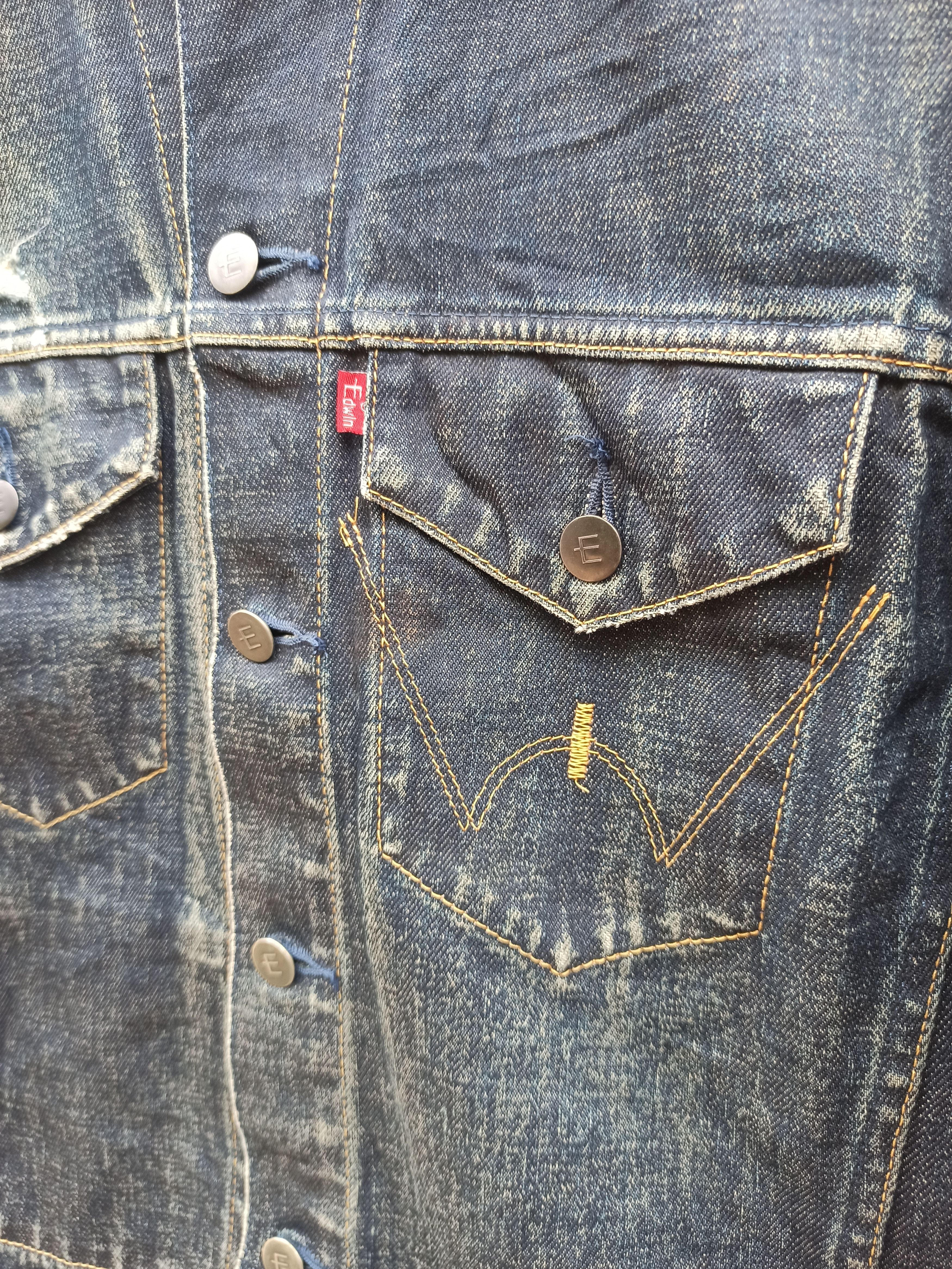 Edwin × Japanese Brand Edwin function Distressed Denim Jacket Size US L / EU 52-54 / 3 - 4 Thumbnail