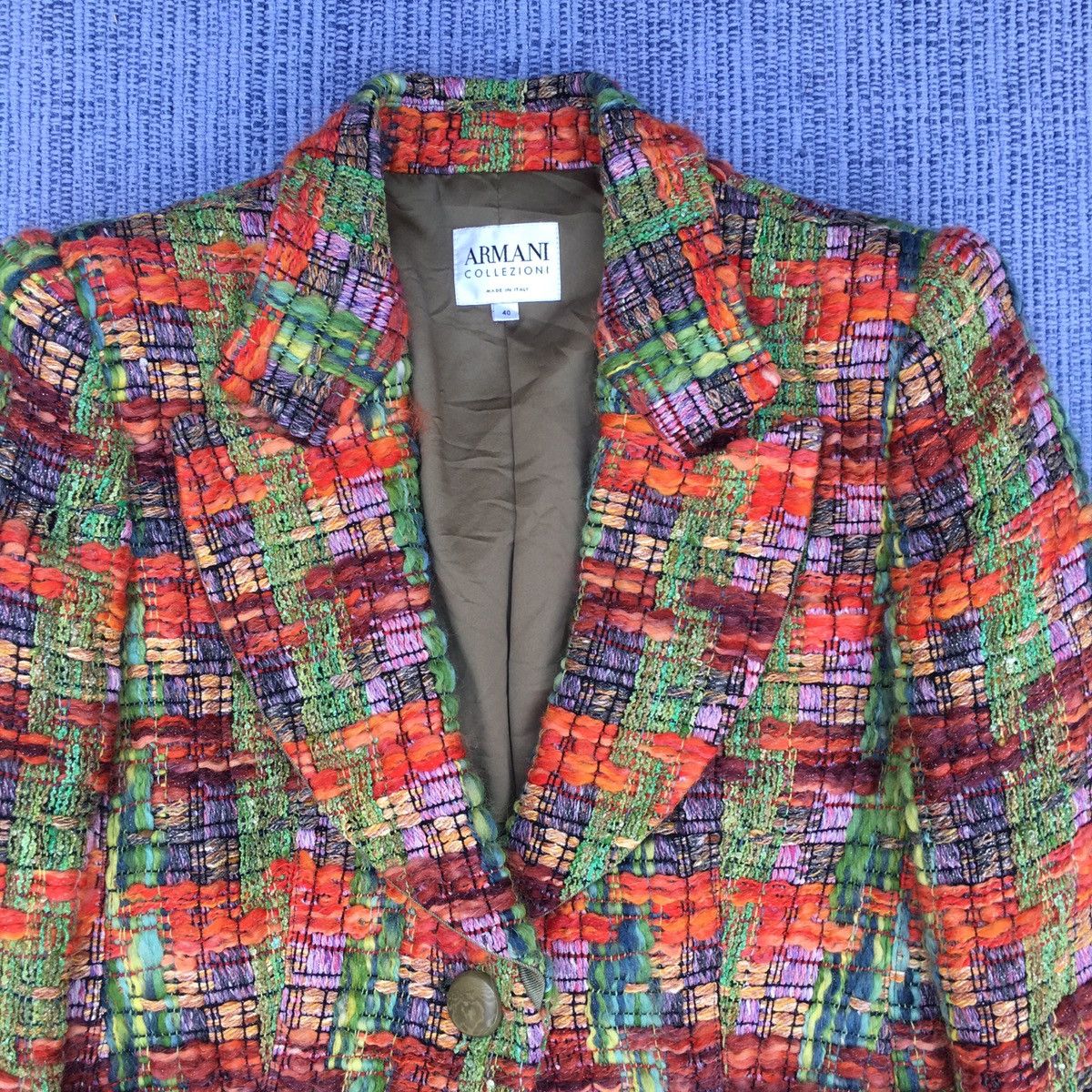 Armani Collezioni vintage armani collezioni tweed jacket Size US M / EU 48-50 / 2 - 2 Thumbnail