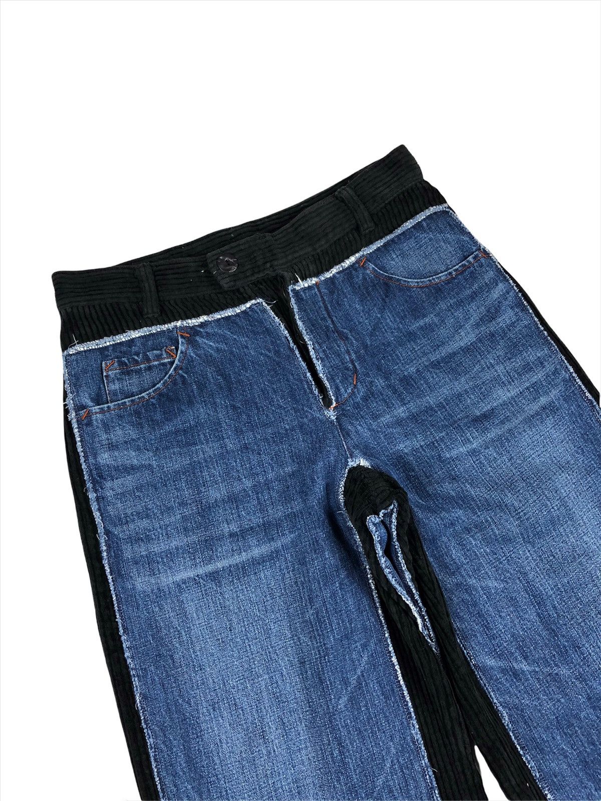 Jean Paul Gaultier GRAIL💥Vintage JPG 2 Pants Rebuilt Denim Size US 28 / EU 44 - 4 Thumbnail