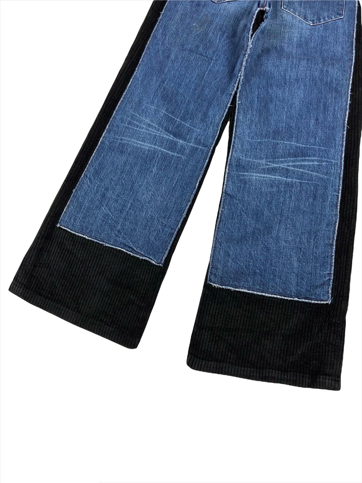 Jean Paul Gaultier GRAIL💥Vintage JPG 2 Pants Rebuilt Denim Size US 28 / EU 44 - 7 Thumbnail