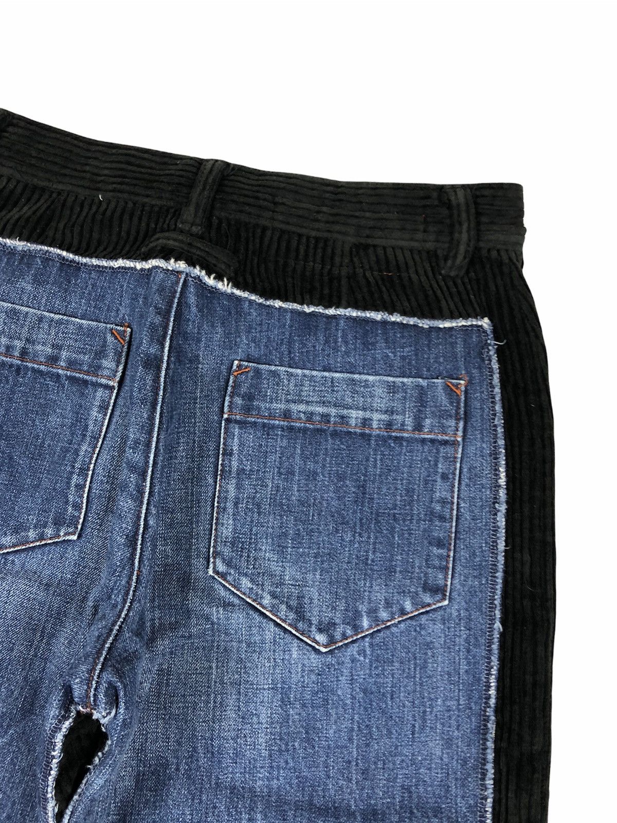 Jean Paul Gaultier GRAIL💥Vintage JPG 2 Pants Rebuilt Denim Size US 28 / EU 44 - 8 Thumbnail