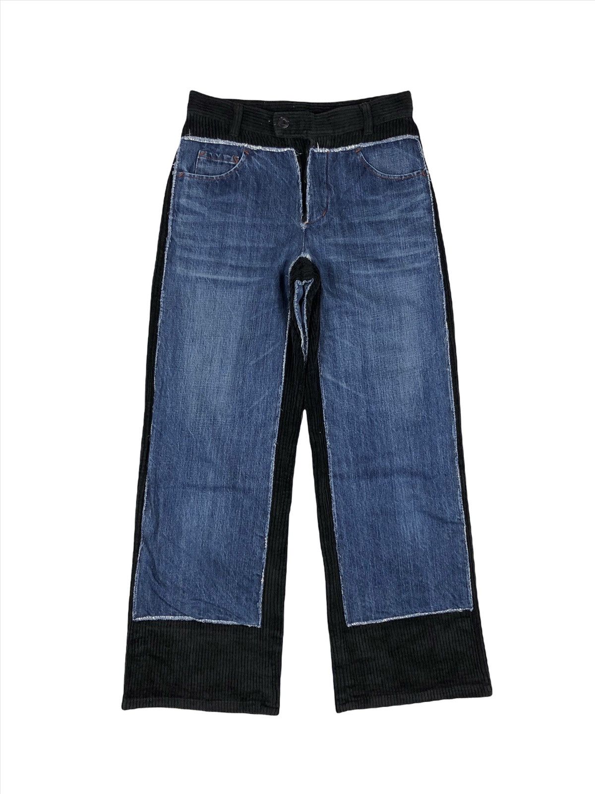 Jean Paul Gaultier GRAIL💥Vintage JPG 2 Pants Rebuilt Denim Size US 28 / EU 44 - 1 Thumbnail