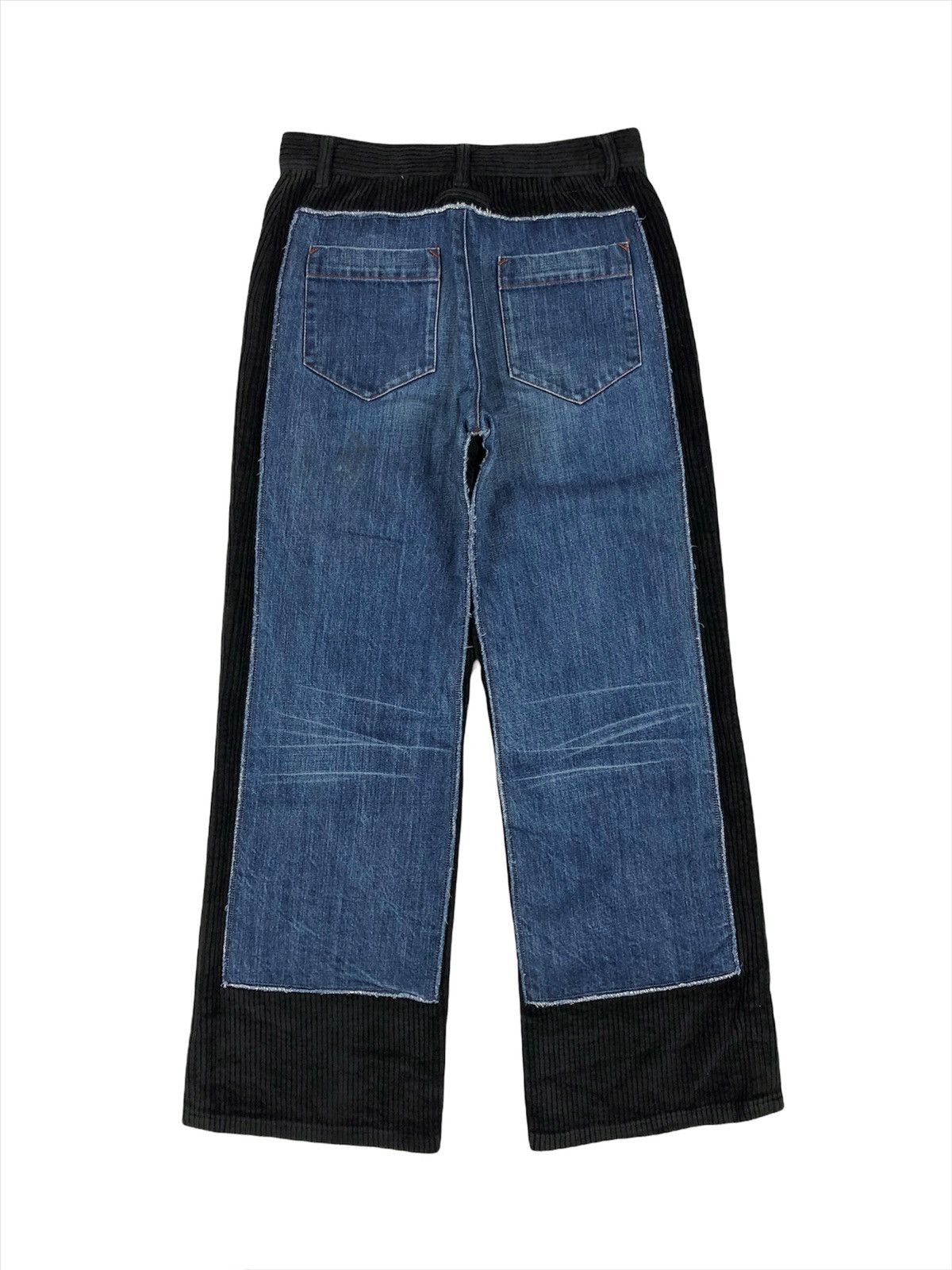 Jean Paul Gaultier GRAIL💥Vintage JPG 2 Pants Rebuilt Denim Size US 28 / EU 44 - 2 Thumbnail