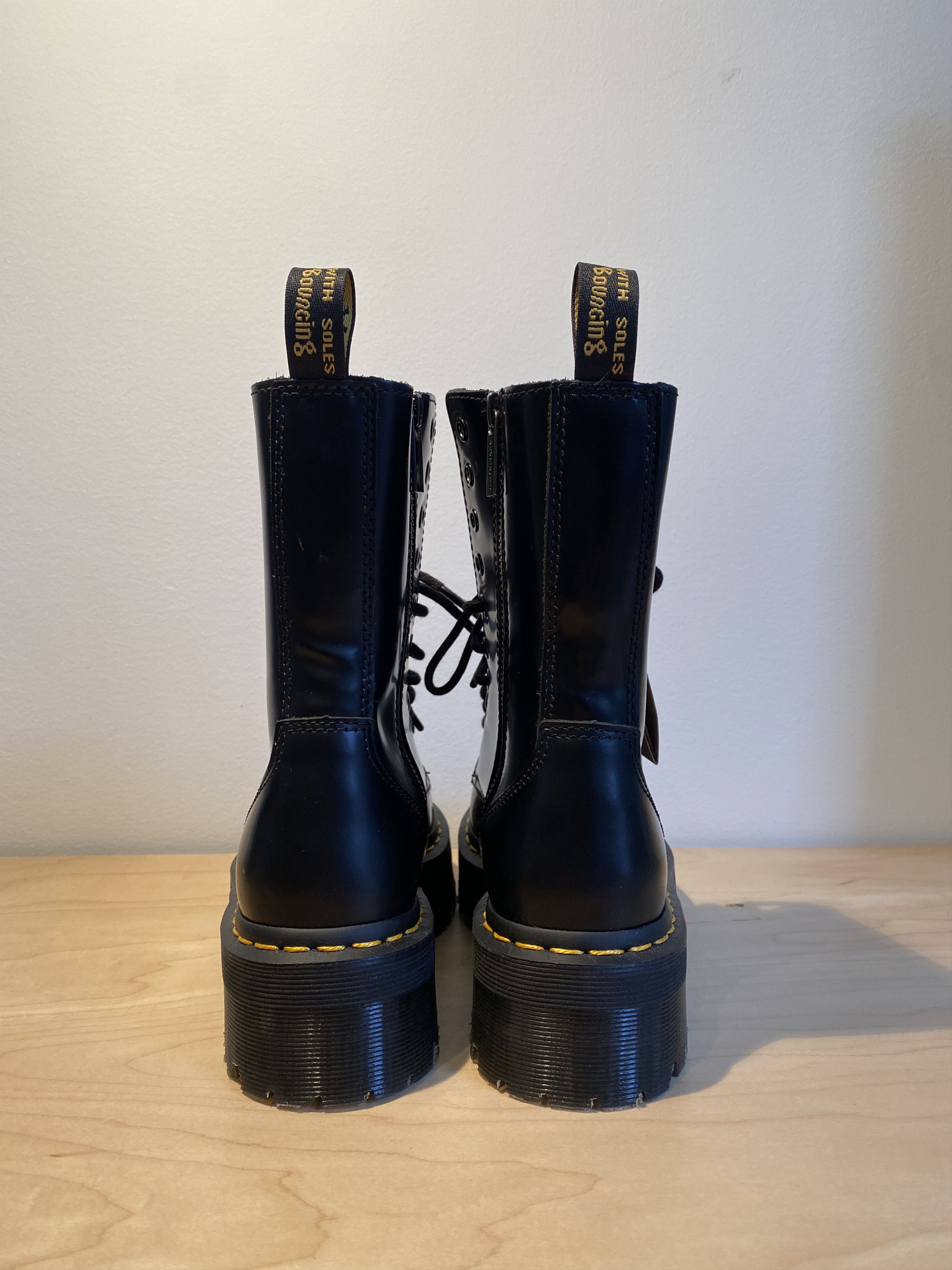 Dr. Martens Dr. Martens Jadon Hi Smooth Leather Platform Boots Size US 6 / EU 39 - 4 Thumbnail