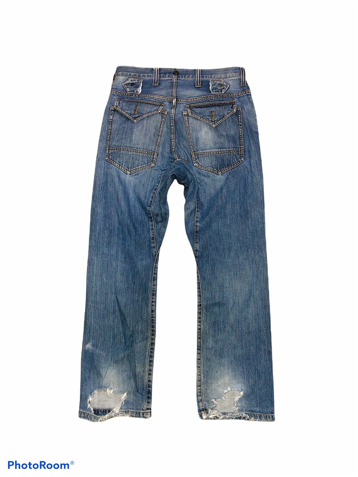 Japanese Brand × RAGEBLUE RAGEBLUE DISTRESSED DENIM Size US 32 / EU 48 - 3 Thumbnail