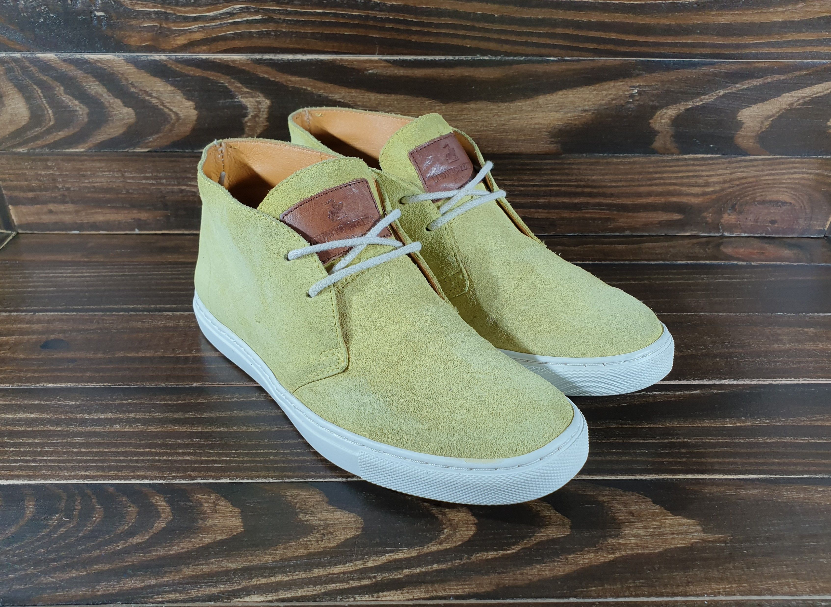 Ludwig Reiter Ludwig Reiter Women's Hi-Top Yellow Lemon Suede Sneakers Size US 5 / IT 35 - 24 Thumbnail