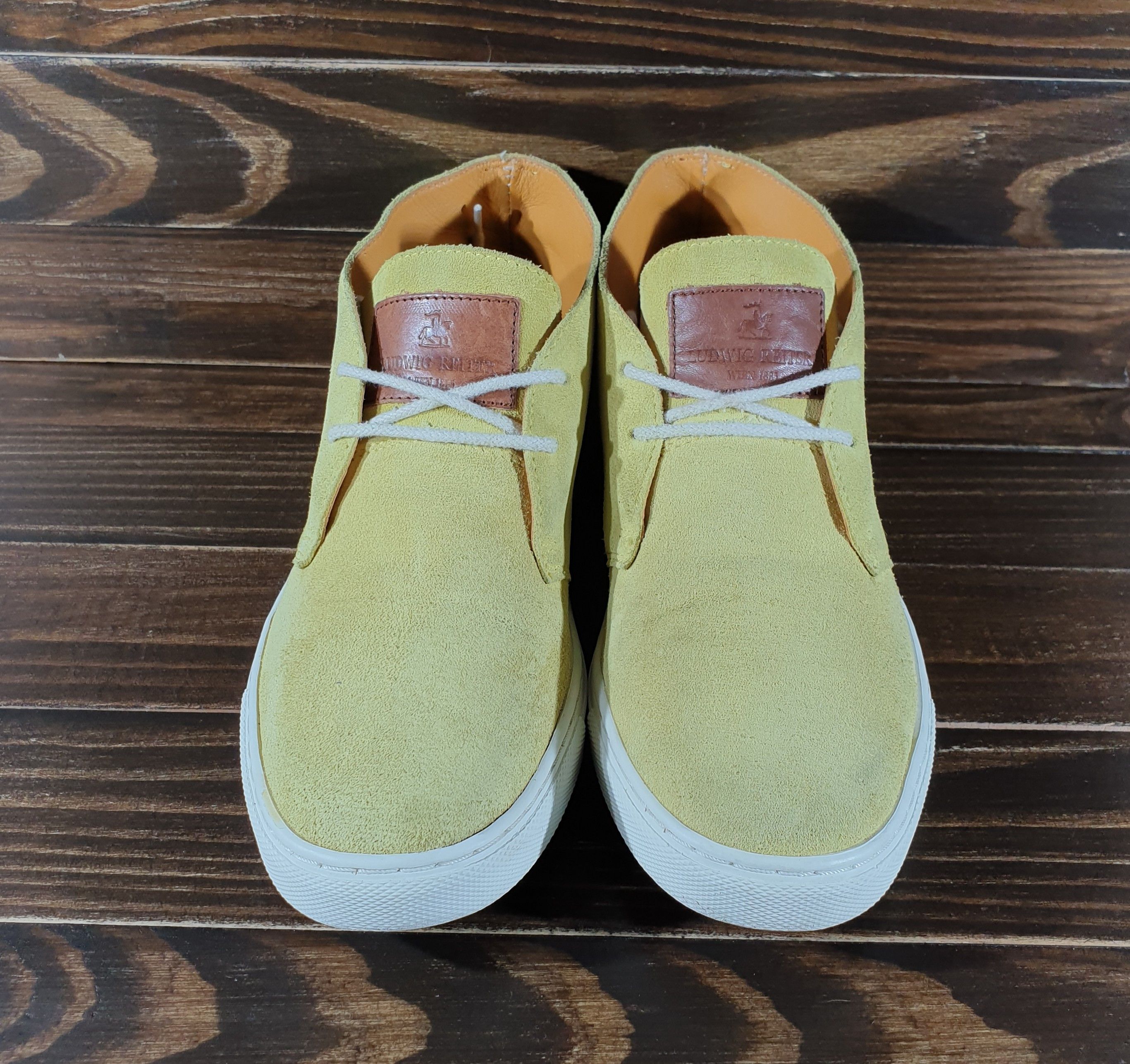 Ludwig Reiter Ludwig Reiter Women's Hi-Top Yellow Lemon Suede Sneakers Size US 5 / IT 35 - 3 Thumbnail