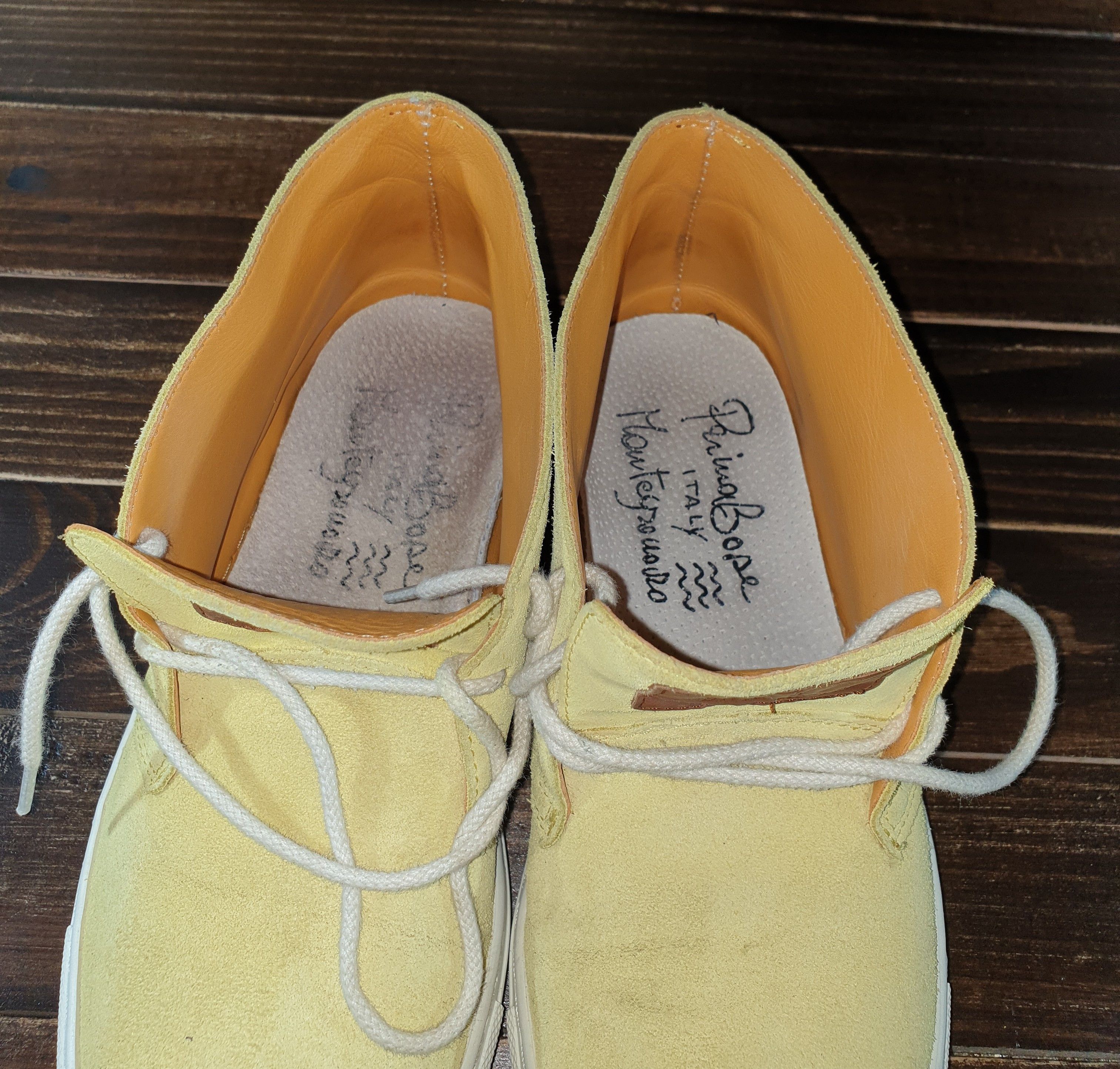Ludwig Reiter Ludwig Reiter Women's Hi-Top Yellow Lemon Suede Sneakers Size US 5 / IT 35 - 19 Thumbnail