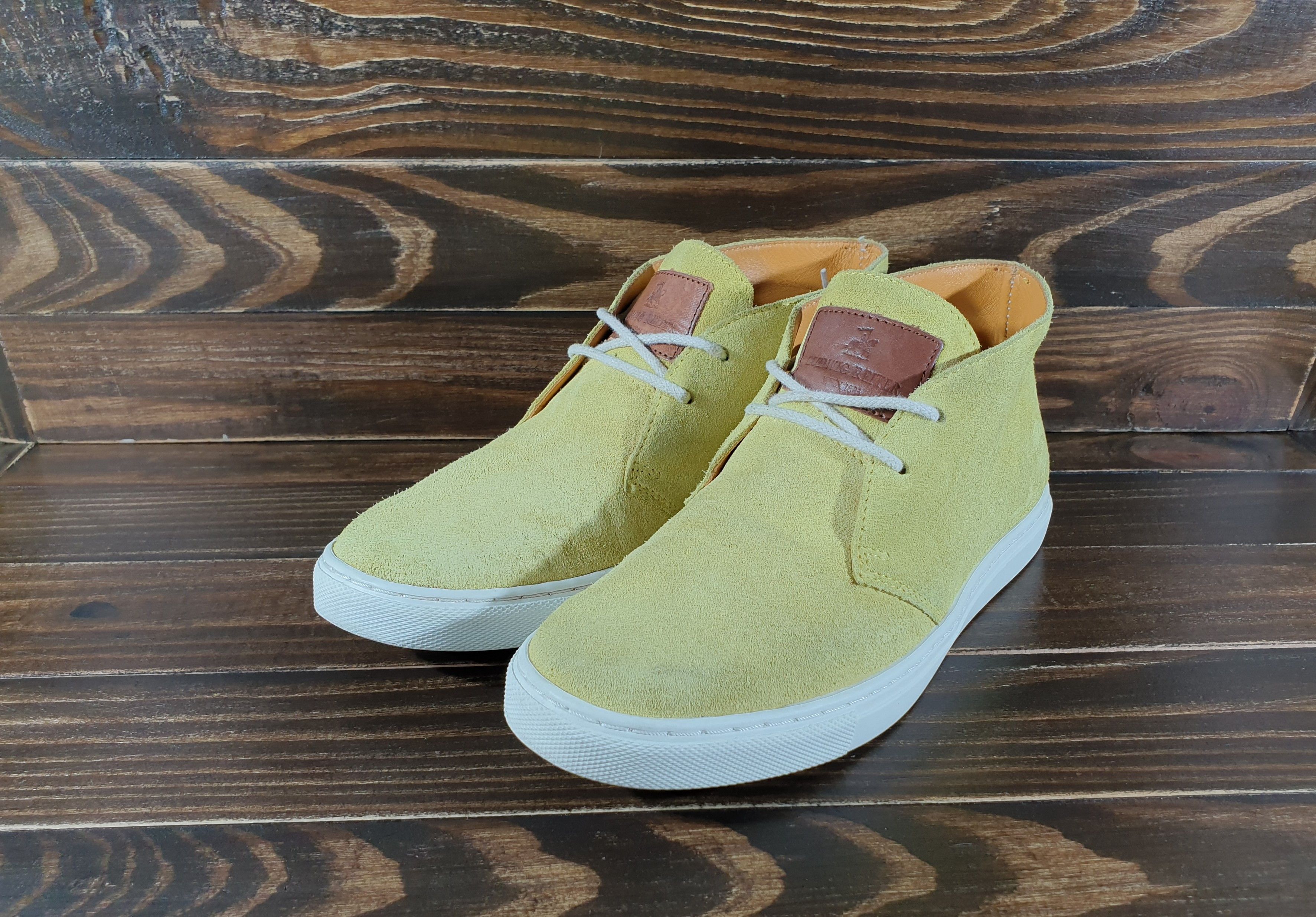 Ludwig Reiter Ludwig Reiter Women's Hi-Top Yellow Lemon Suede Sneakers Size US 5 / IT 35 - 4 Thumbnail