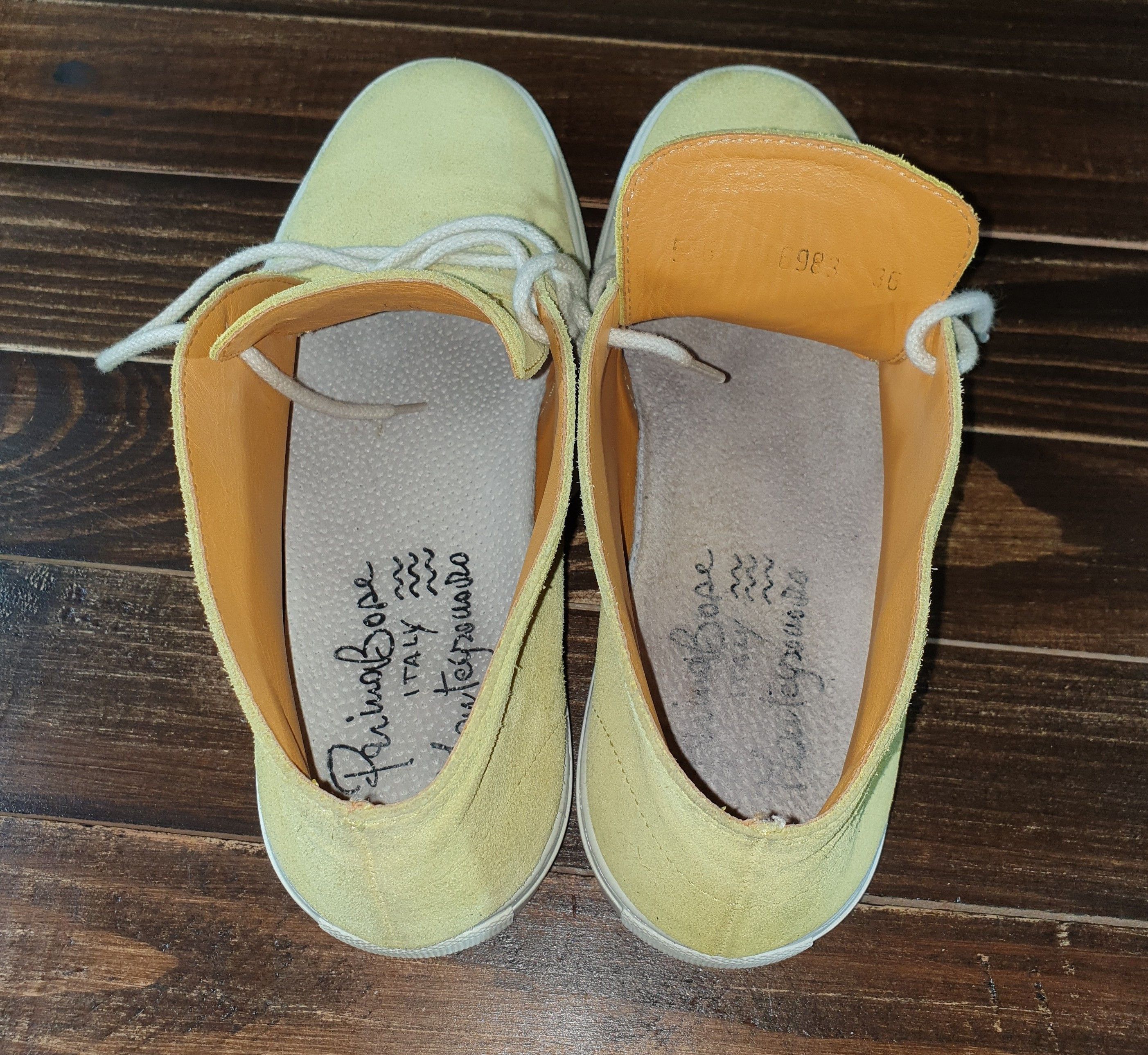 Ludwig Reiter Ludwig Reiter Women's Hi-Top Yellow Lemon Suede Sneakers Size US 5 / IT 35 - 20 Thumbnail