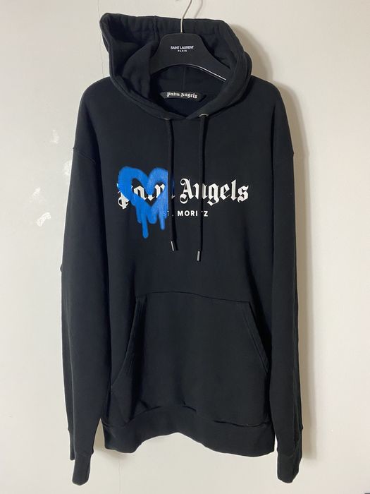 Bel Air sprayed logo hoodie in black - Palm Angels® Official