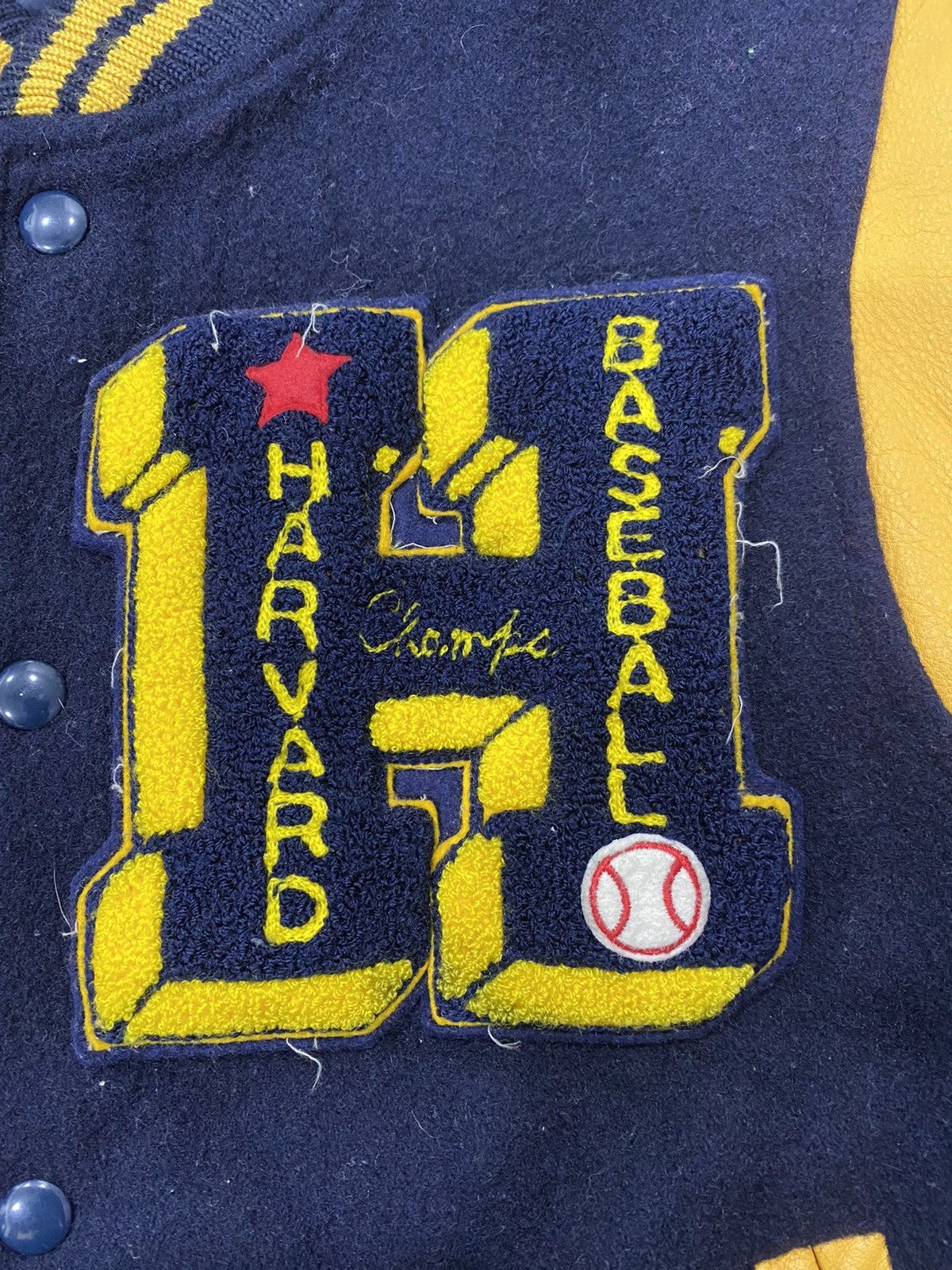 Vintage VINTAGE HARVARD BASEBALL VARSITY JACKET Size US M / EU 48-50 / 2 - 3 Thumbnail