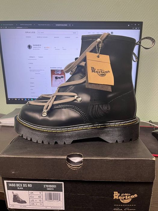 Rick Owens Dr. Martens x Rick Owens 1460 Bex Hexagram Boots | Grailed