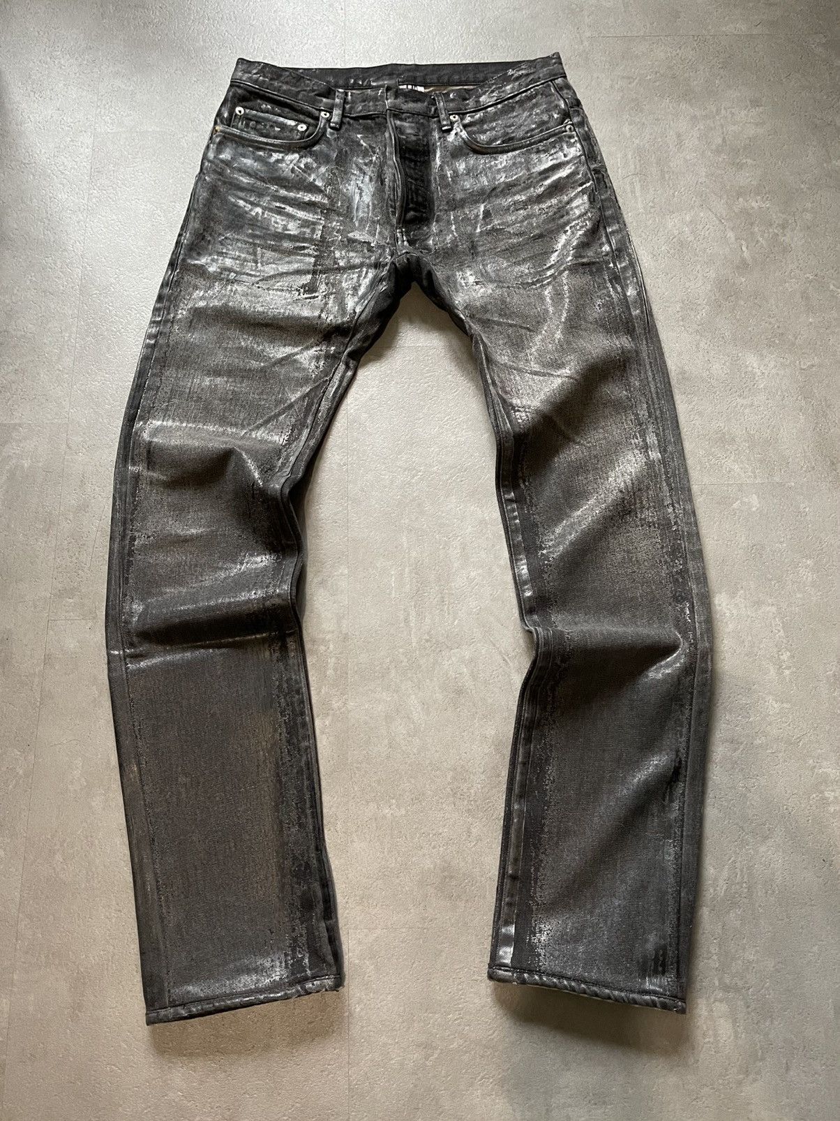 Dior Dior Homme “Luster” Waxed Clawmark Denim Jeans-AW03 | Grailed