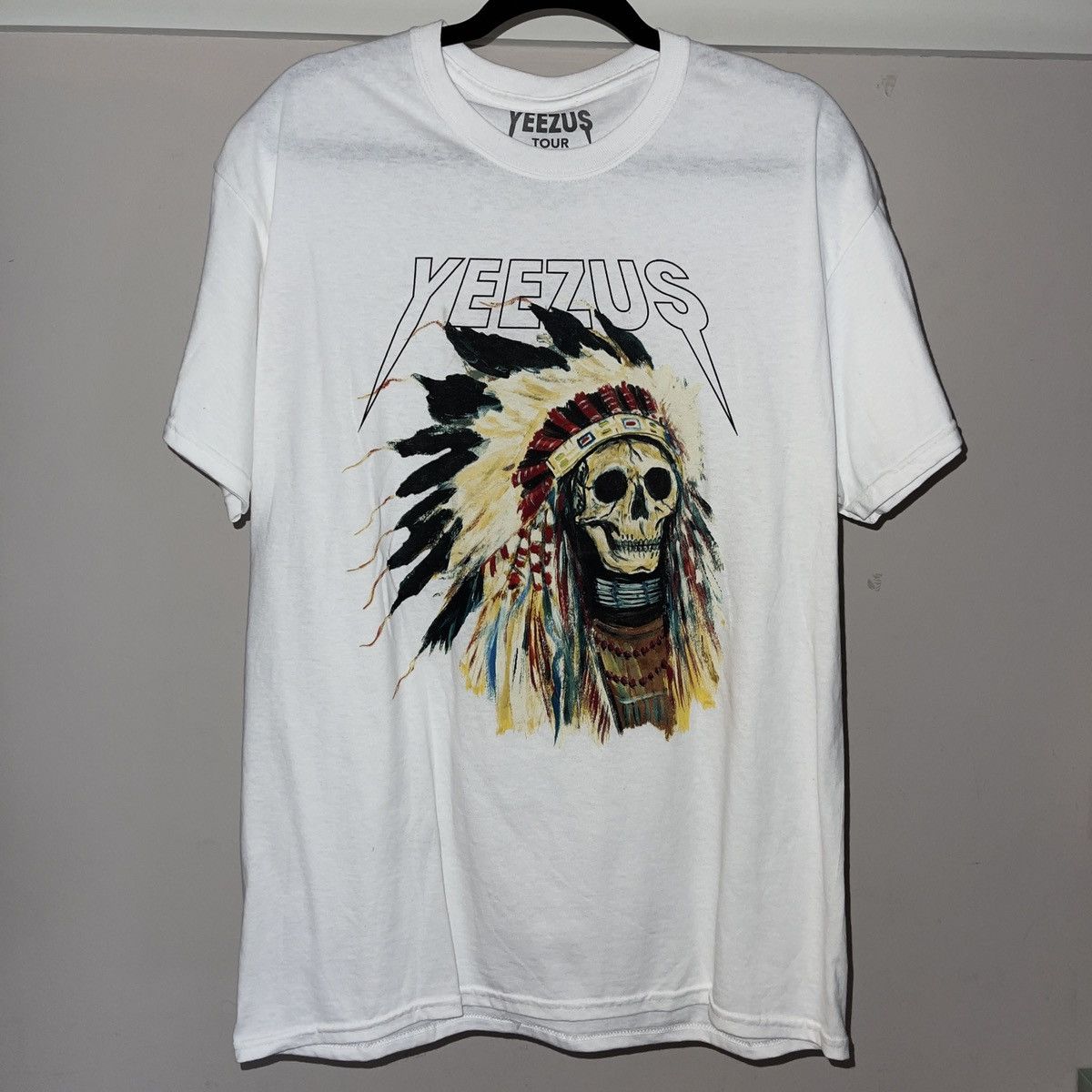 White yeezus shirt sales