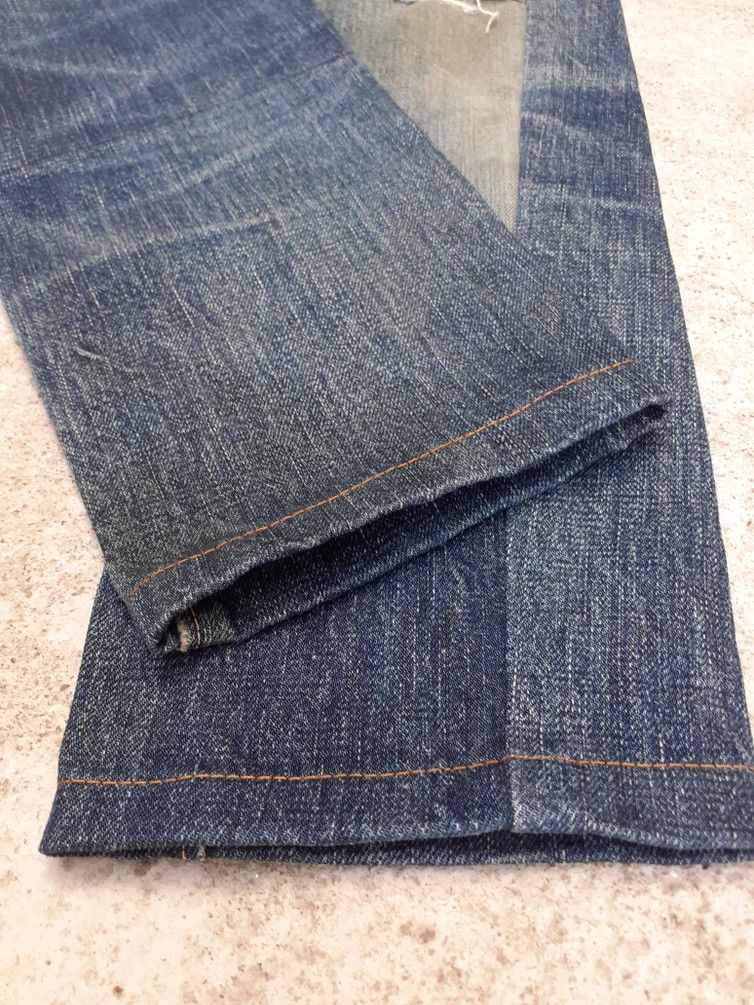 Denime × Vintage Vintage Denime Distressed Leather tab altered Slimfit Japan Size US 30 / EU 46 - 10 Thumbnail