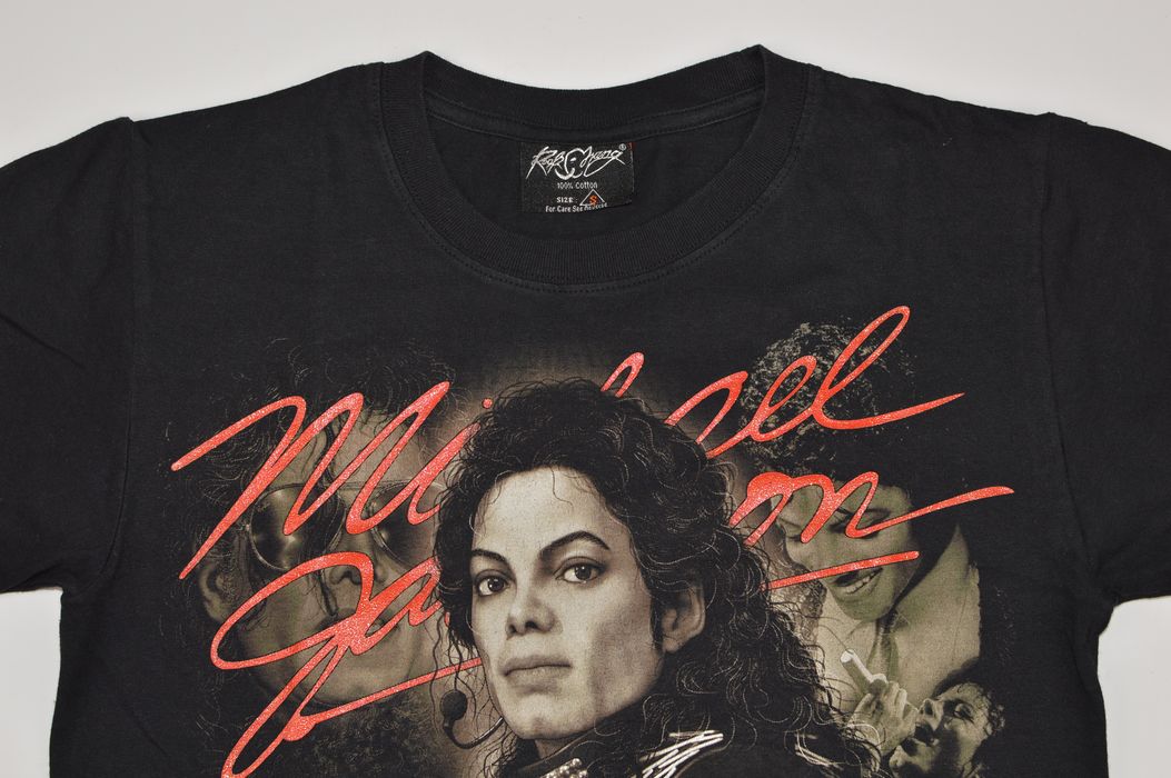 Rock Chang Michael Jackson The King of Pop Memorial T Shirt Size L 2 Side