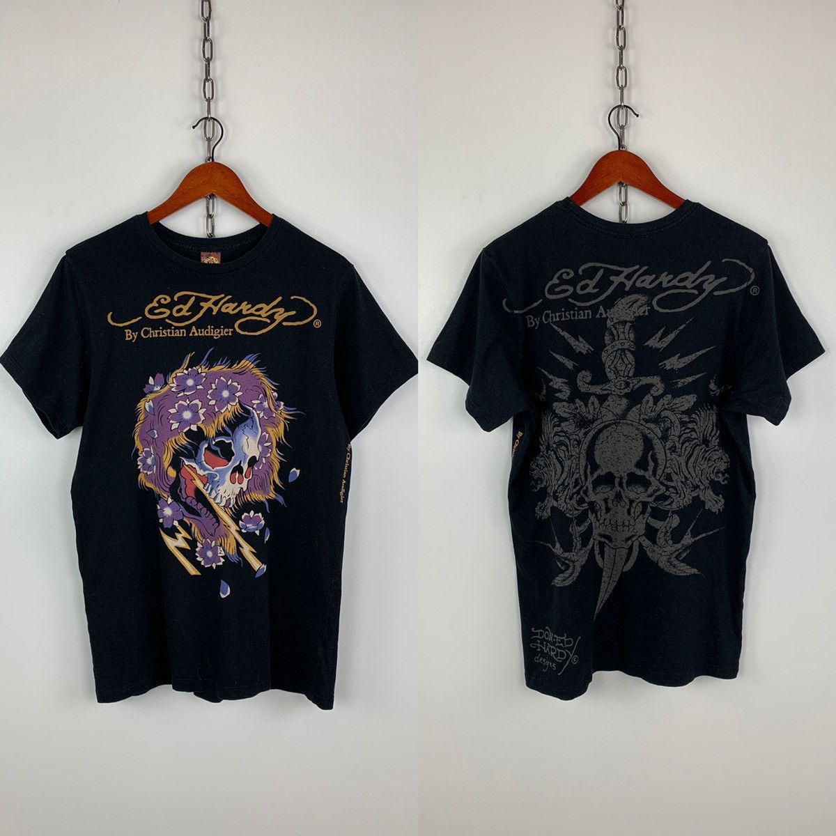 Christian Audigier × Ed Hardy × Vintage Vintage Ed Hardy By Christian Audigier Big Logo T-Shirt L Size US L / EU 52-54 / 3 - 1 Thumbnail