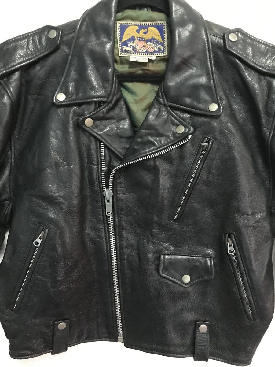 Avirex × Vintage Vintage Avirex Korean War Motorcycle Leather Jacket Size US L / EU 52-54 / 3 - 12 Thumbnail