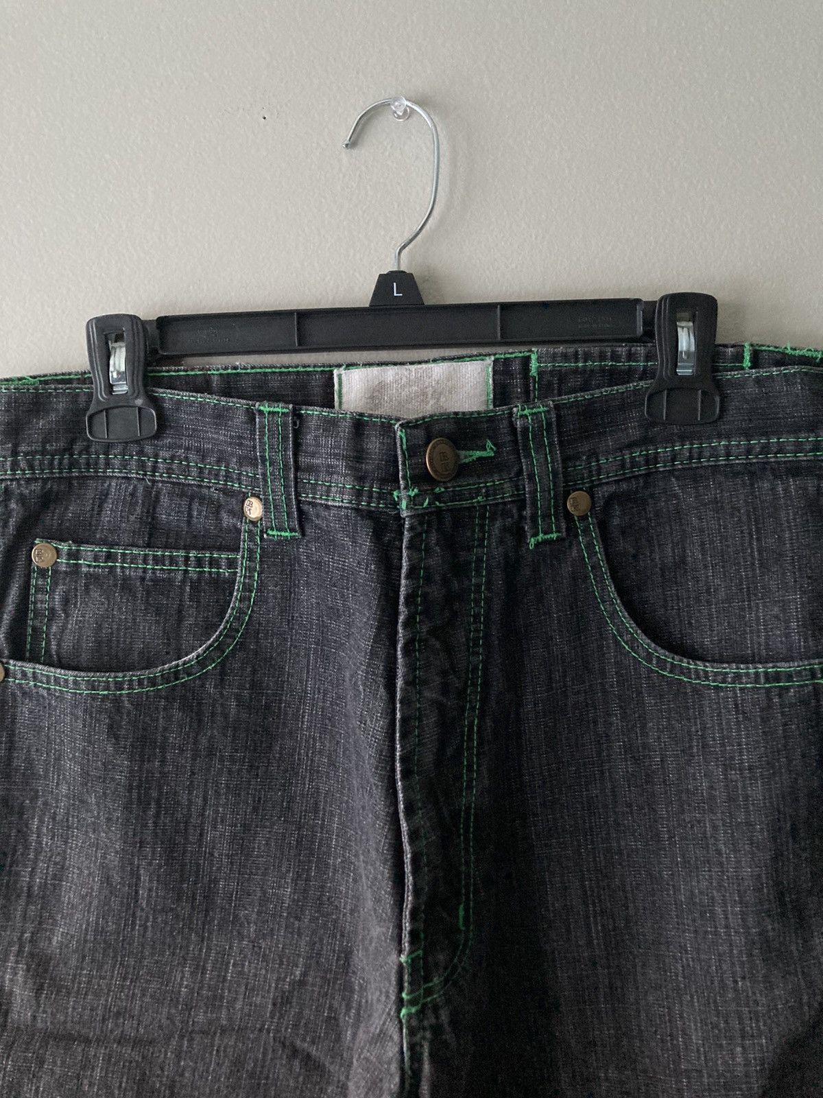 Vintage VINTAGE GREEN STITCHING STREETWEAR DENIM PANTS Size US 32 / EU 48 - 3 Thumbnail