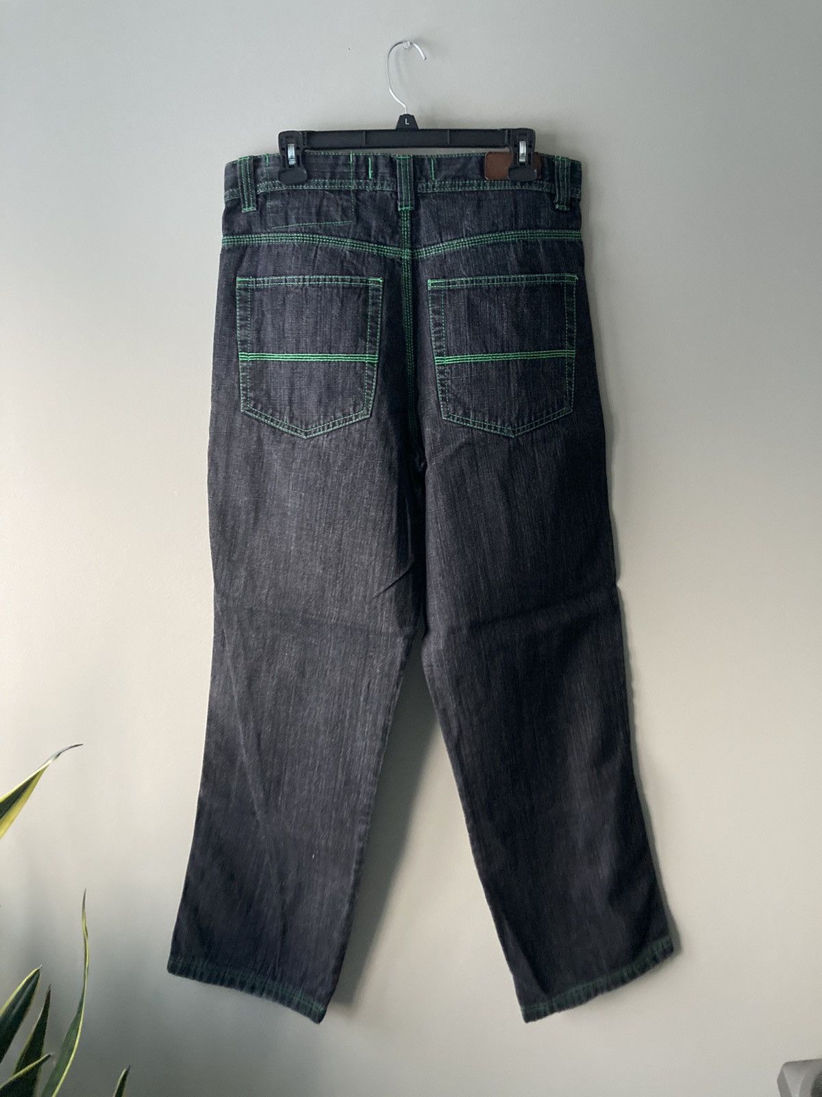 Vintage VINTAGE GREEN STITCHING STREETWEAR DENIM PANTS Size US 32 / EU 48 - 4 Thumbnail