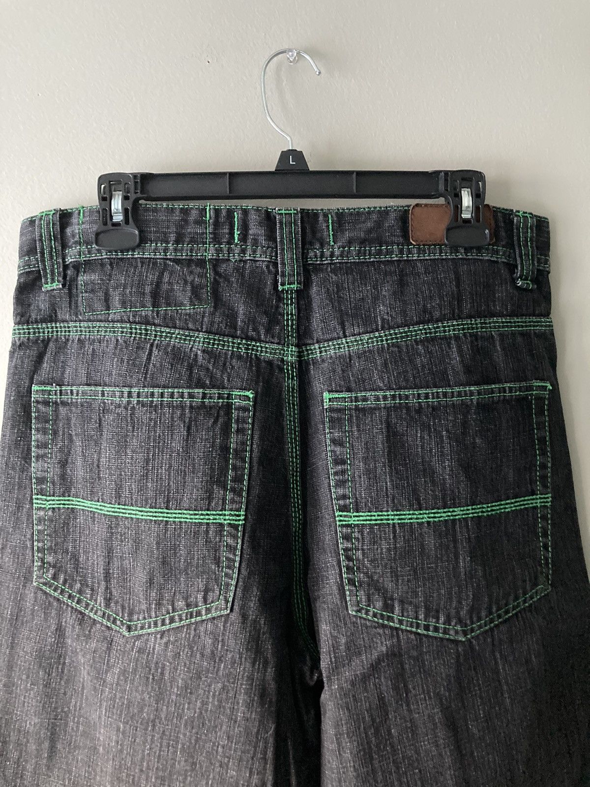 Vintage VINTAGE GREEN STITCHING STREETWEAR DENIM PANTS Size US 32 / EU 48 - 5 Thumbnail