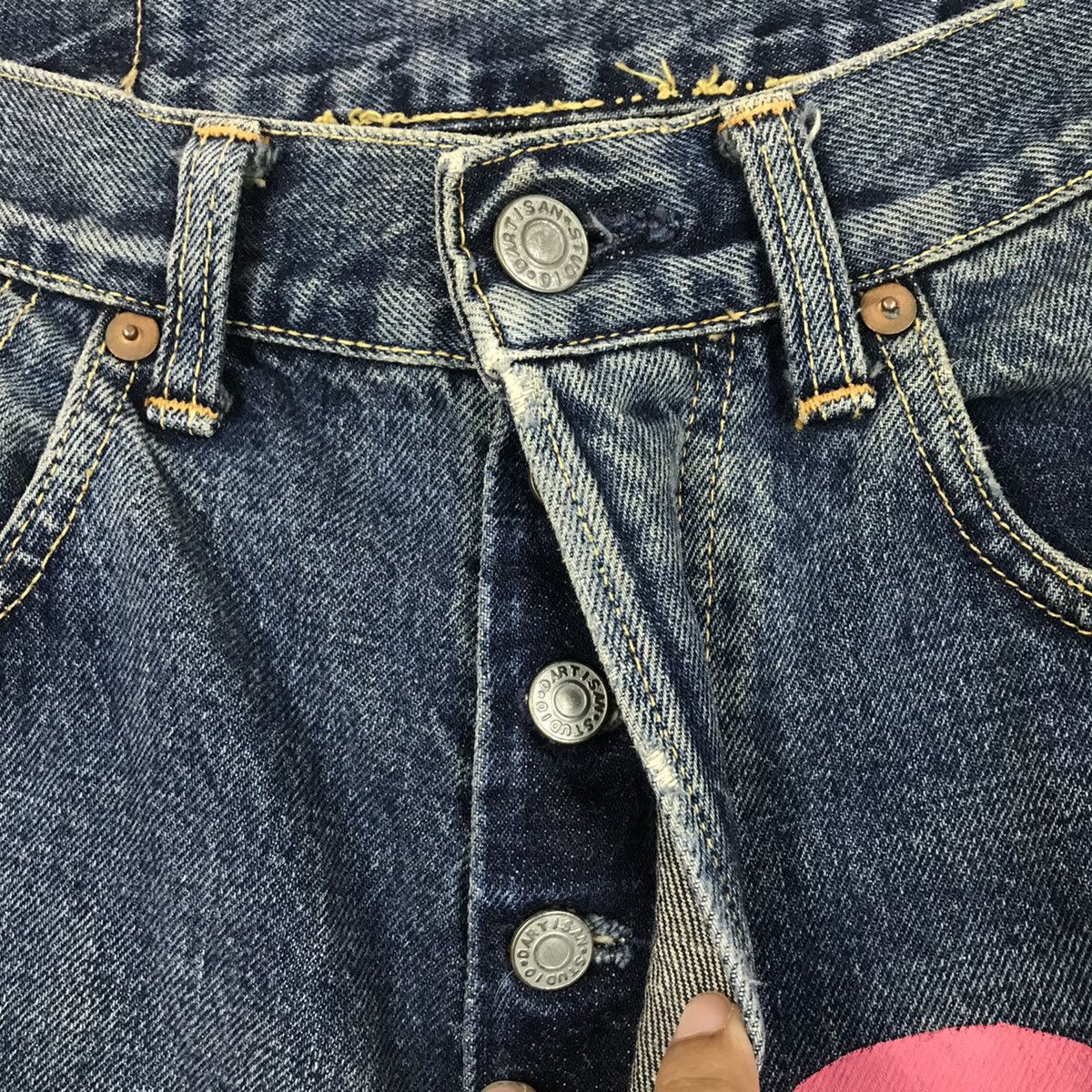 Japanese Brand × Studio D'Artisan 💣STUDIO D’ARTISAN 🐽 Pig Custom Design Denim Jeans Size US 30 / EU 46 - 4 Thumbnail
