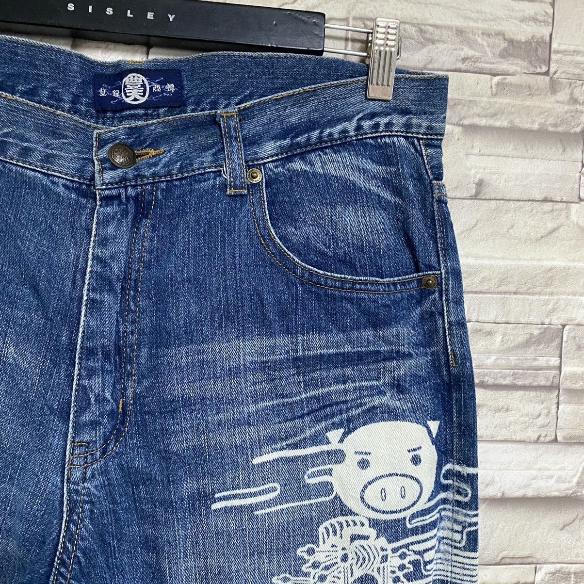 Japanese Brand Japanese Brand BUDEN Denim Piggy Printed Jeans Size US 34 / EU 50 - 8 Thumbnail