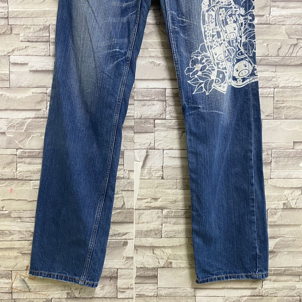 Japanese Brand Japanese Brand BUDEN Denim Piggy Printed Jeans Size US 34 / EU 50 - 6 Thumbnail