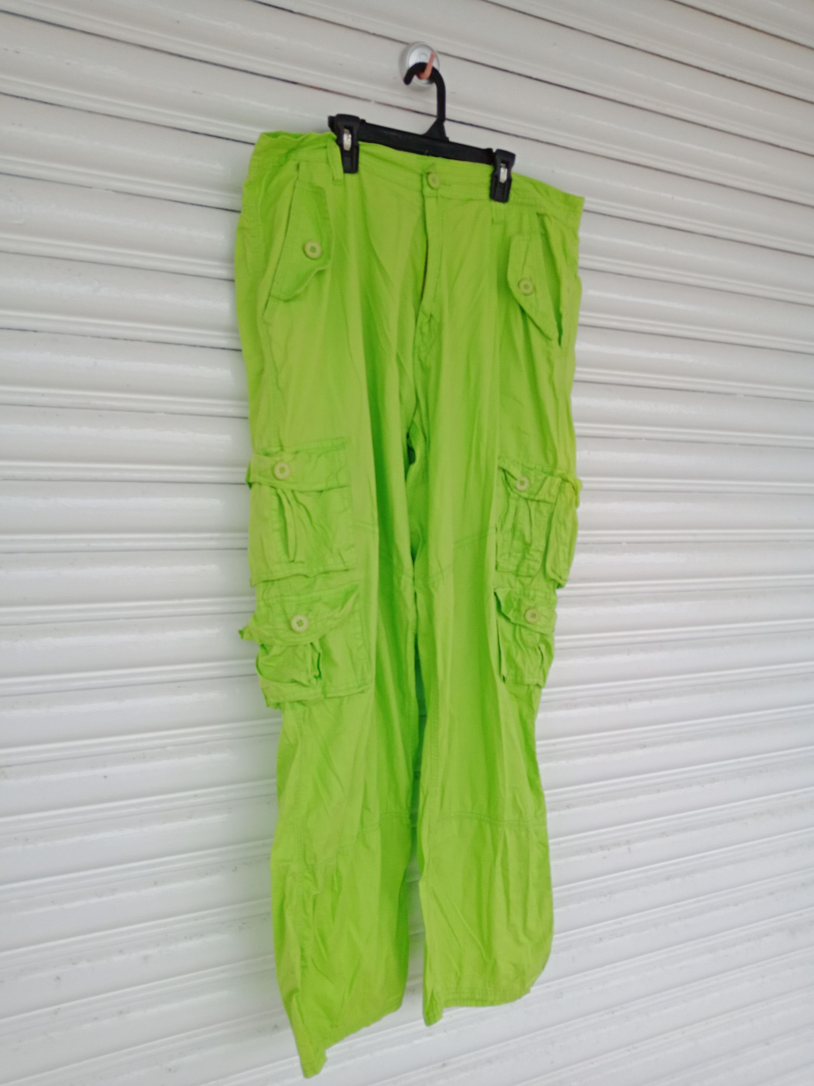 Lee Lee Apparel Bondage Neon Green Multipockets Size US 36 / EU 52 - 4 Thumbnail