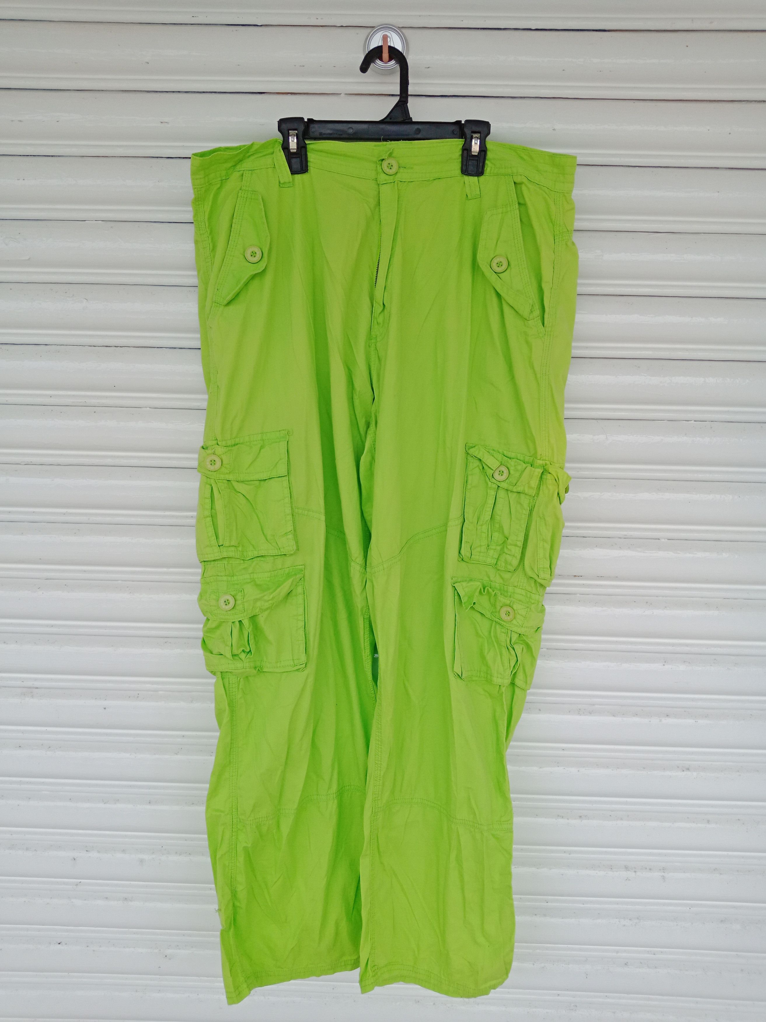 Lee Lee Apparel Bondage Neon Green Multipockets Size US 36 / EU 52 - 1 Thumbnail