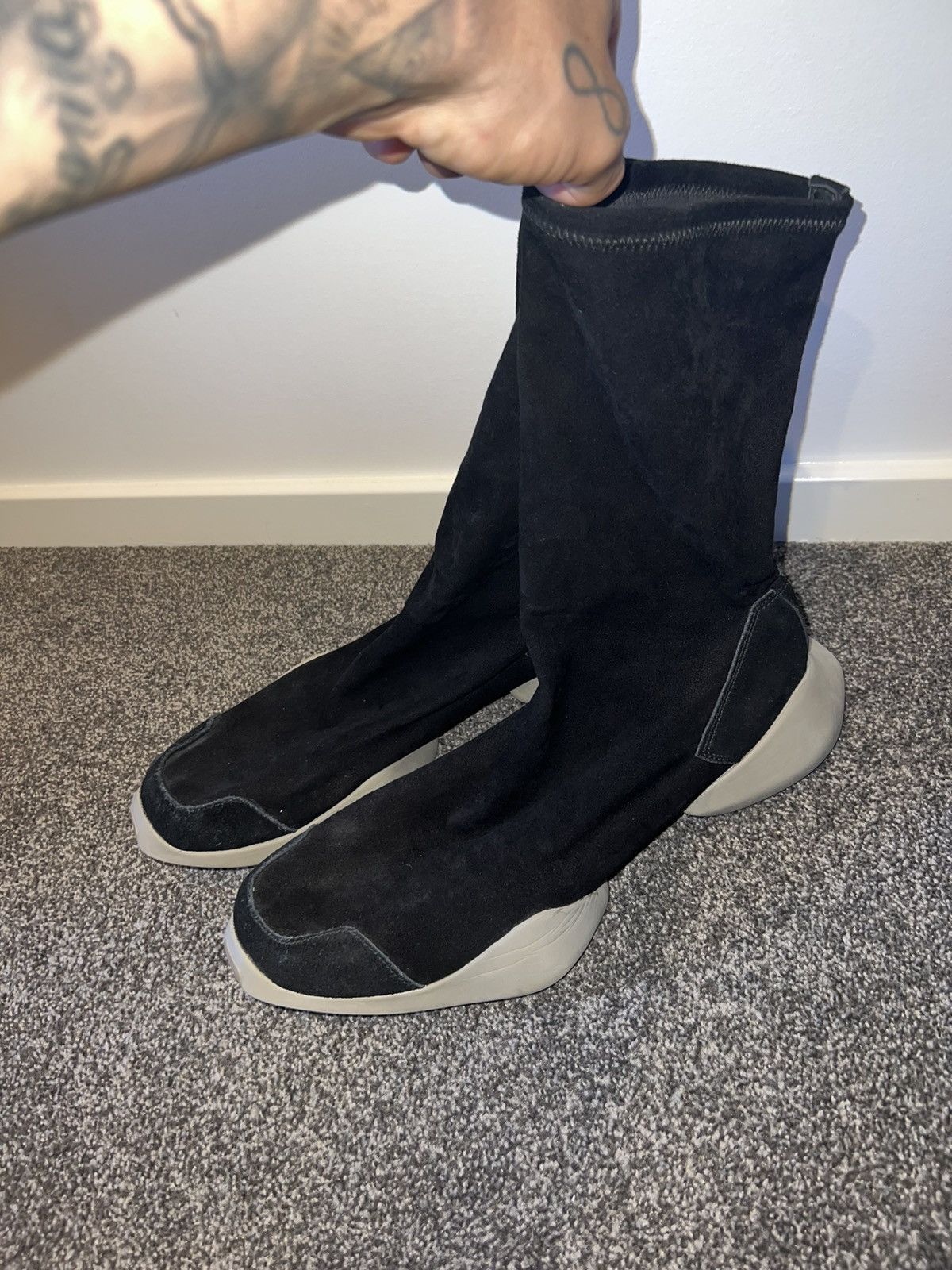 Rick Owens Rick Owens x adidas RO Runner Ankle Boot in Black Black US5 Grailed