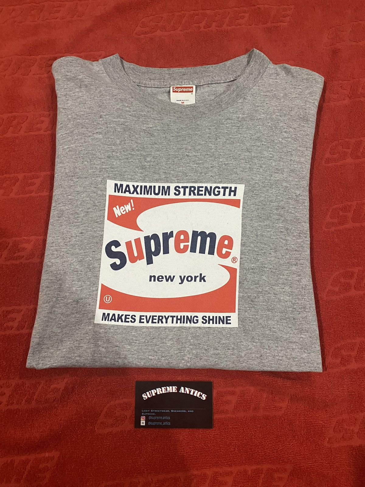 Supreme supreme brillo tee (2001) medium grey good condition | Grailed