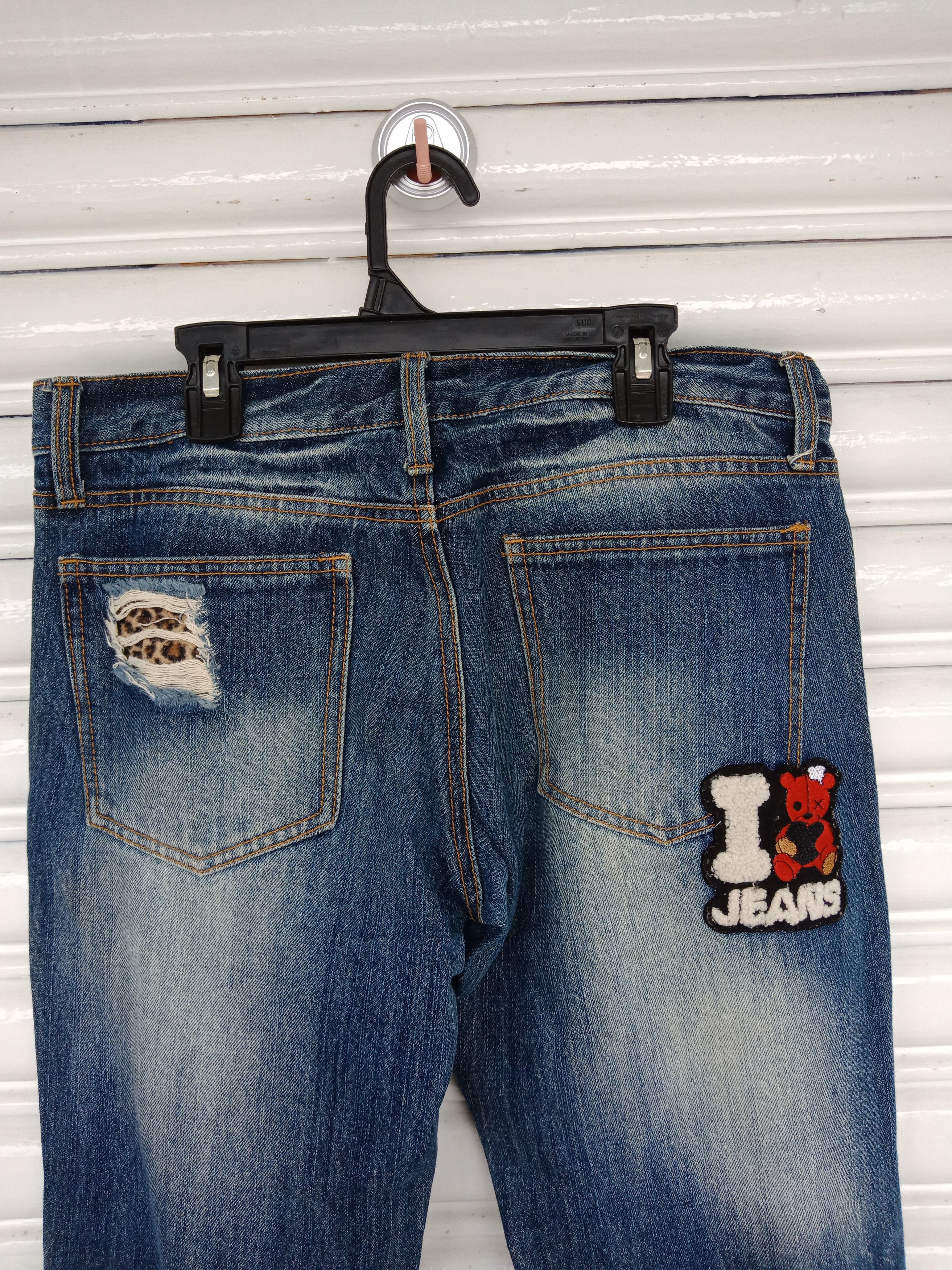 In The Attic Japanese Brand Patches Leopard Distressed Denim Size US 32 / EU 48 - 6 Thumbnail